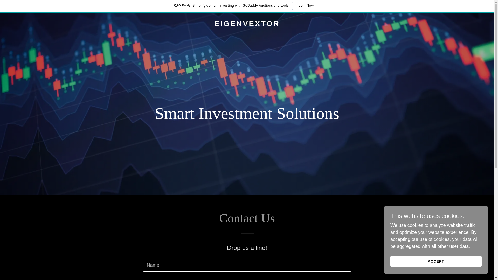 website screenshot of https://eigenvextor.com/