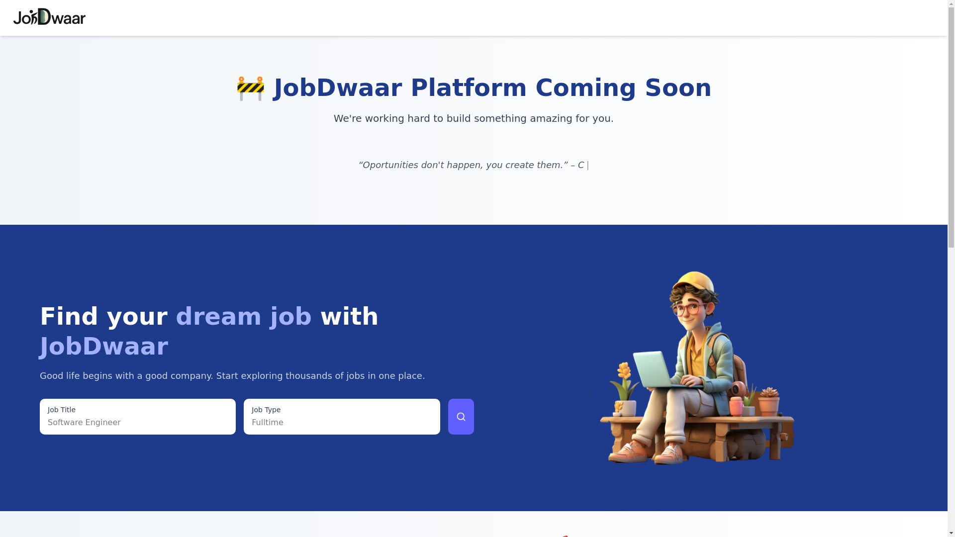 website screenshot of https://jobdwaar-connecting-talent-to-opportunity.pages.dev/