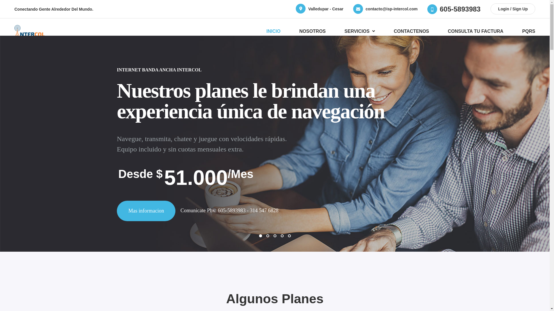 website screenshot of https://isp-intercol.com/