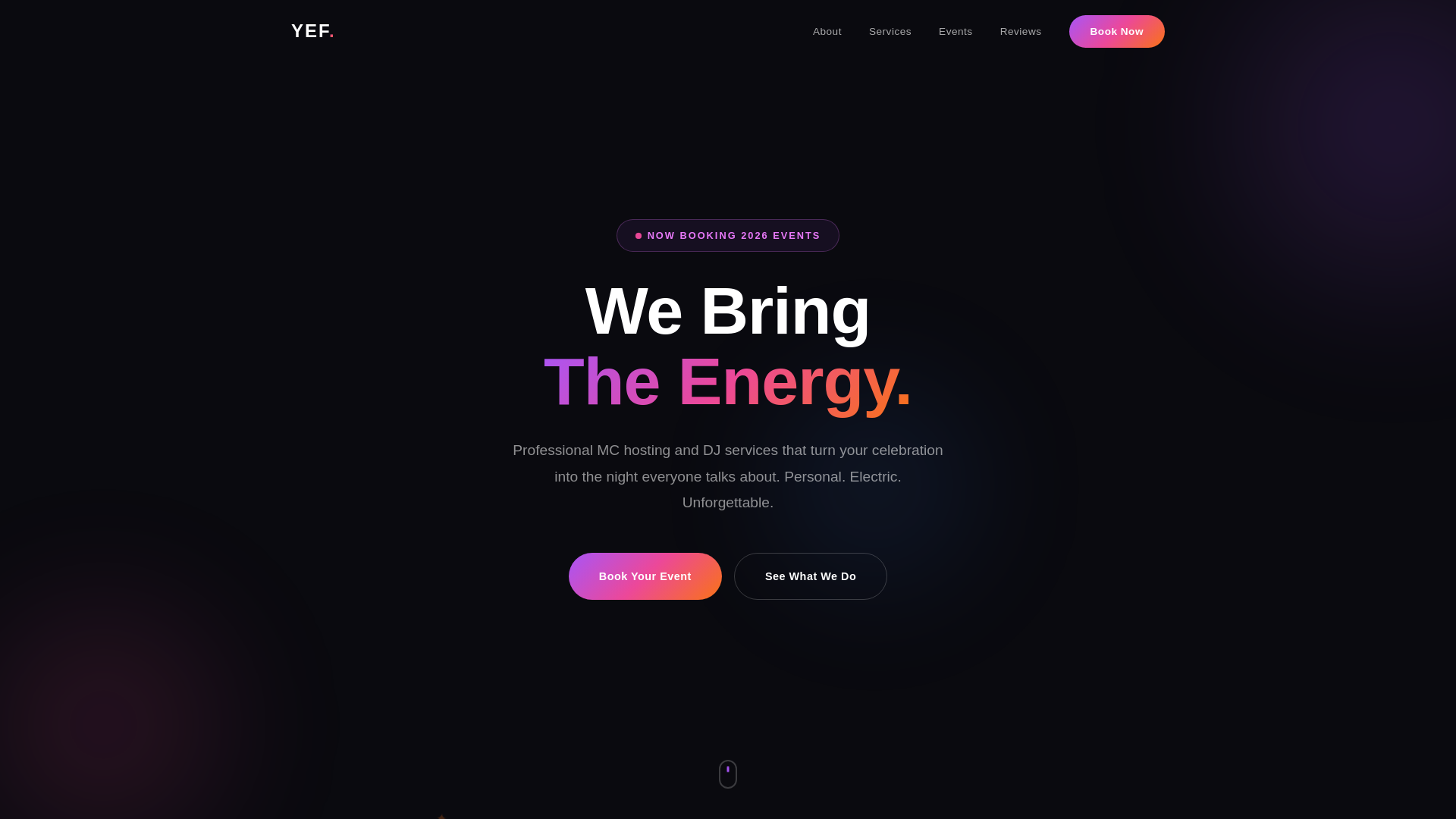 website screenshot of https://yef-entertainment.pages.dev/