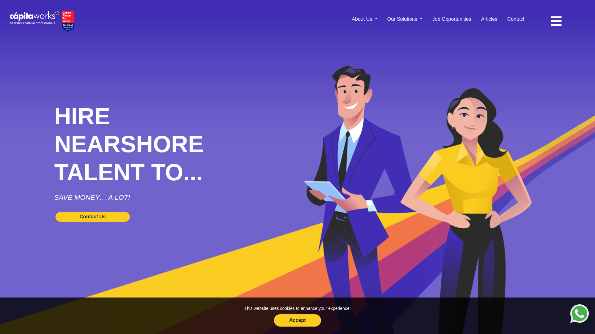 website screenshot of https://gocapitaworks.com/