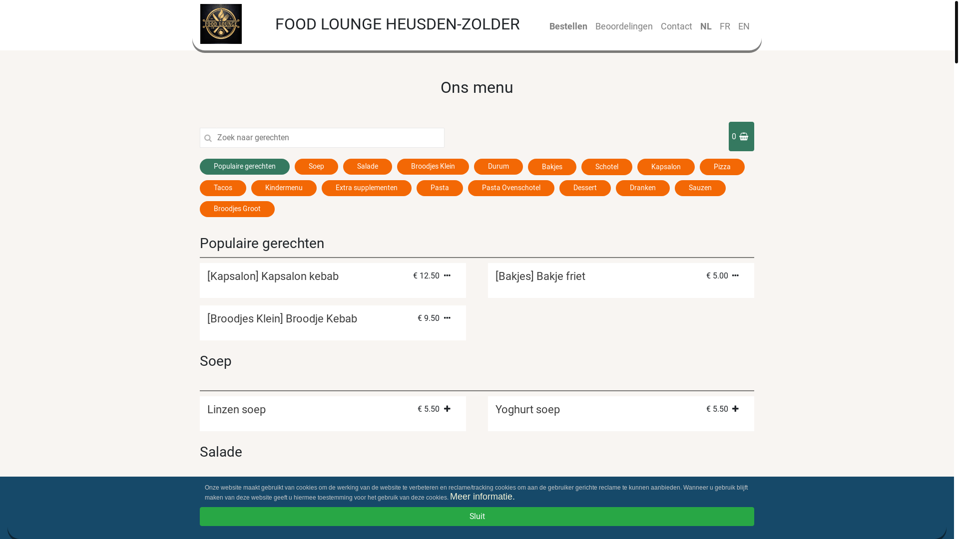 website screenshot of https://foodloungecite.be/
