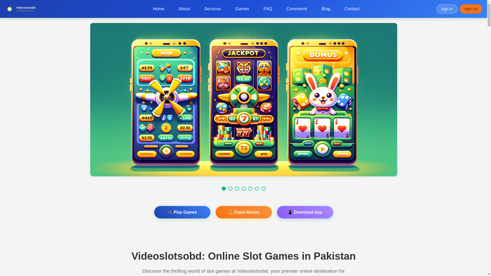 website screenshot of https://videoslotsobde.com/