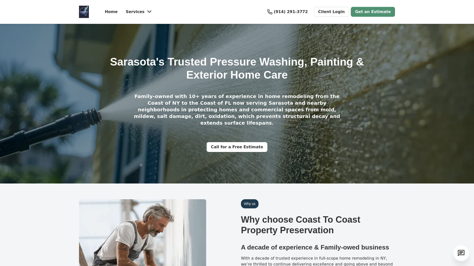 website screenshot of https://c2cpropertypreserve.com