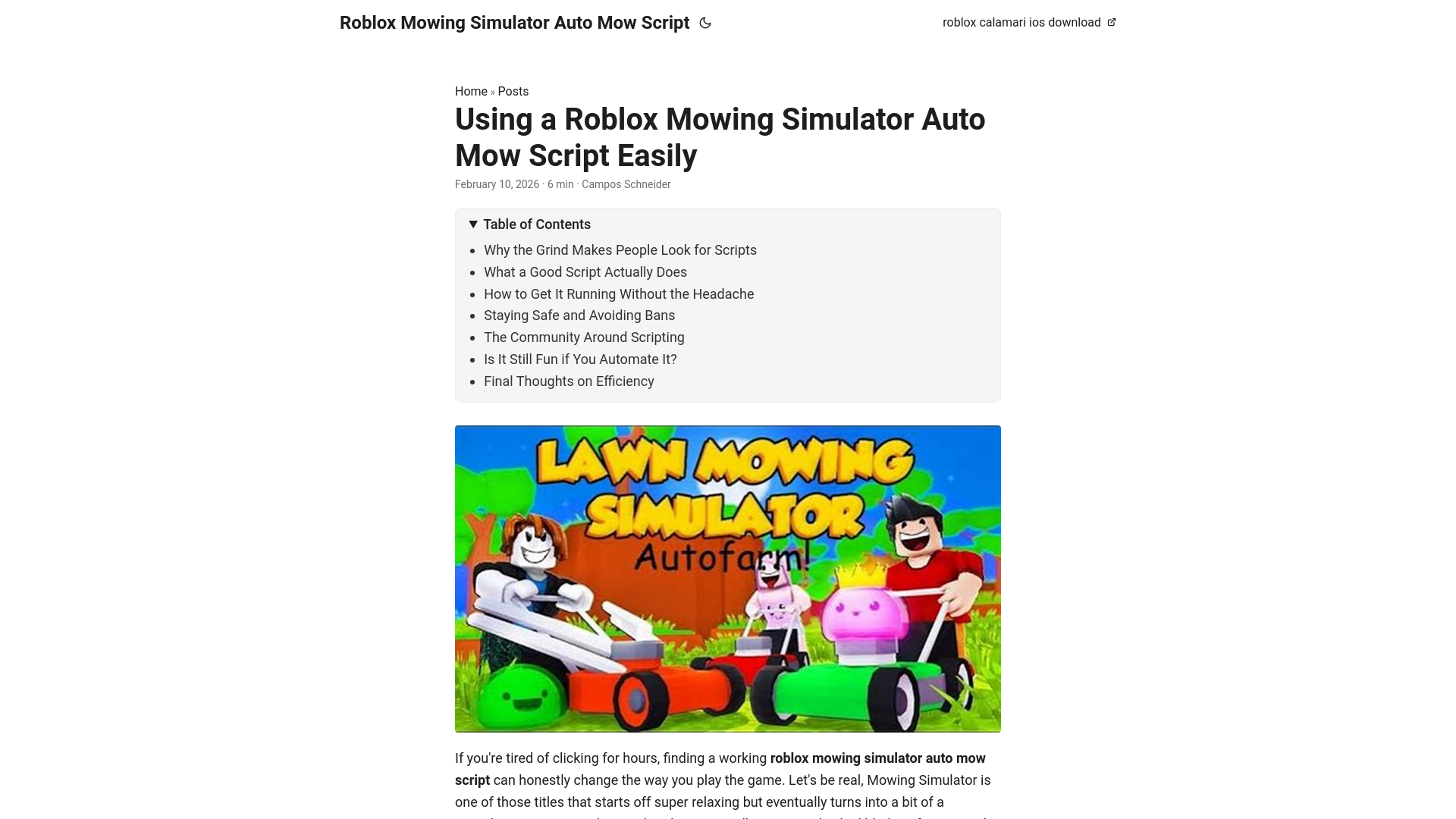website screenshot of https://roblox-mowing-simulator-auto-mow-script.pages.dev/