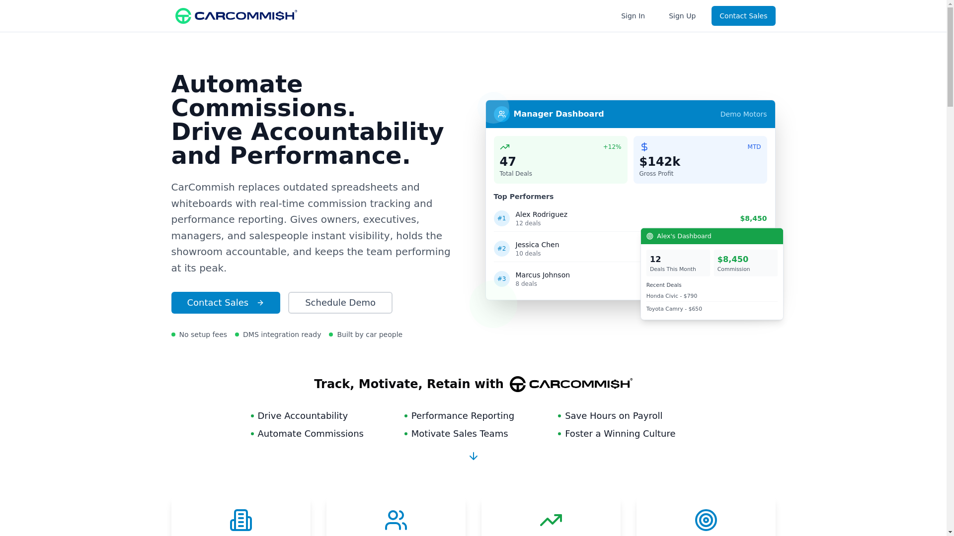 website screenshot of https://carcommishmatch.com/