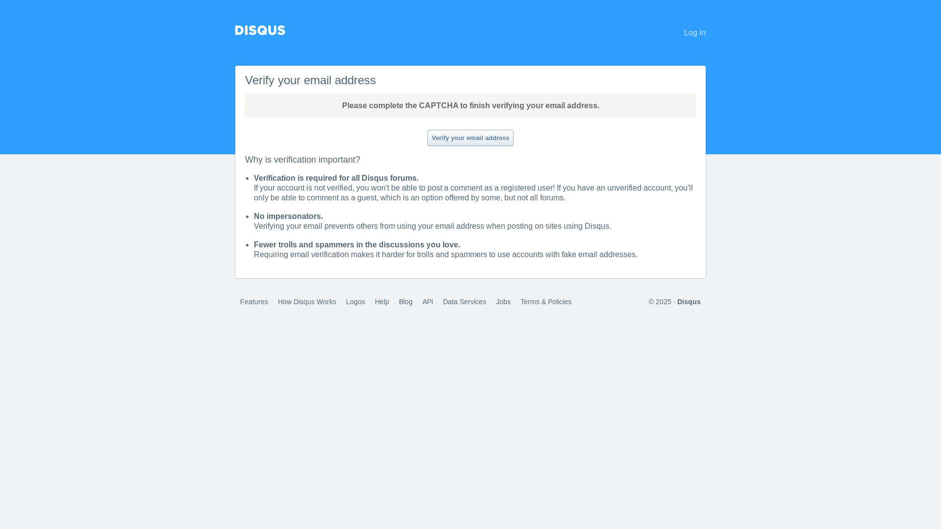 website screenshot of http://disq.us/url?url=http%3A%2F%2Fdisqus.com%2Fverify%2F%3Flang%3Den%26token%3DaU2FUmBcSqEuENUFN6AIwIip1RynnRVc%26user%3D409163066130390%3Azxi_ikZw6fwGGHJMHL68PULJ1gE&impression=b5c771aa-55f1-11f0-9626-1257e8bc0b7d&type=welcome.verify&event=email&behavior=click