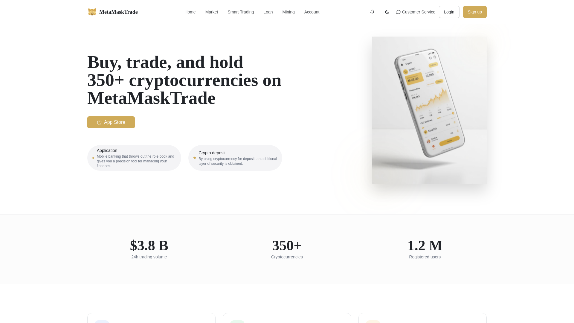 website screenshot of https://metamasktrade.vip/