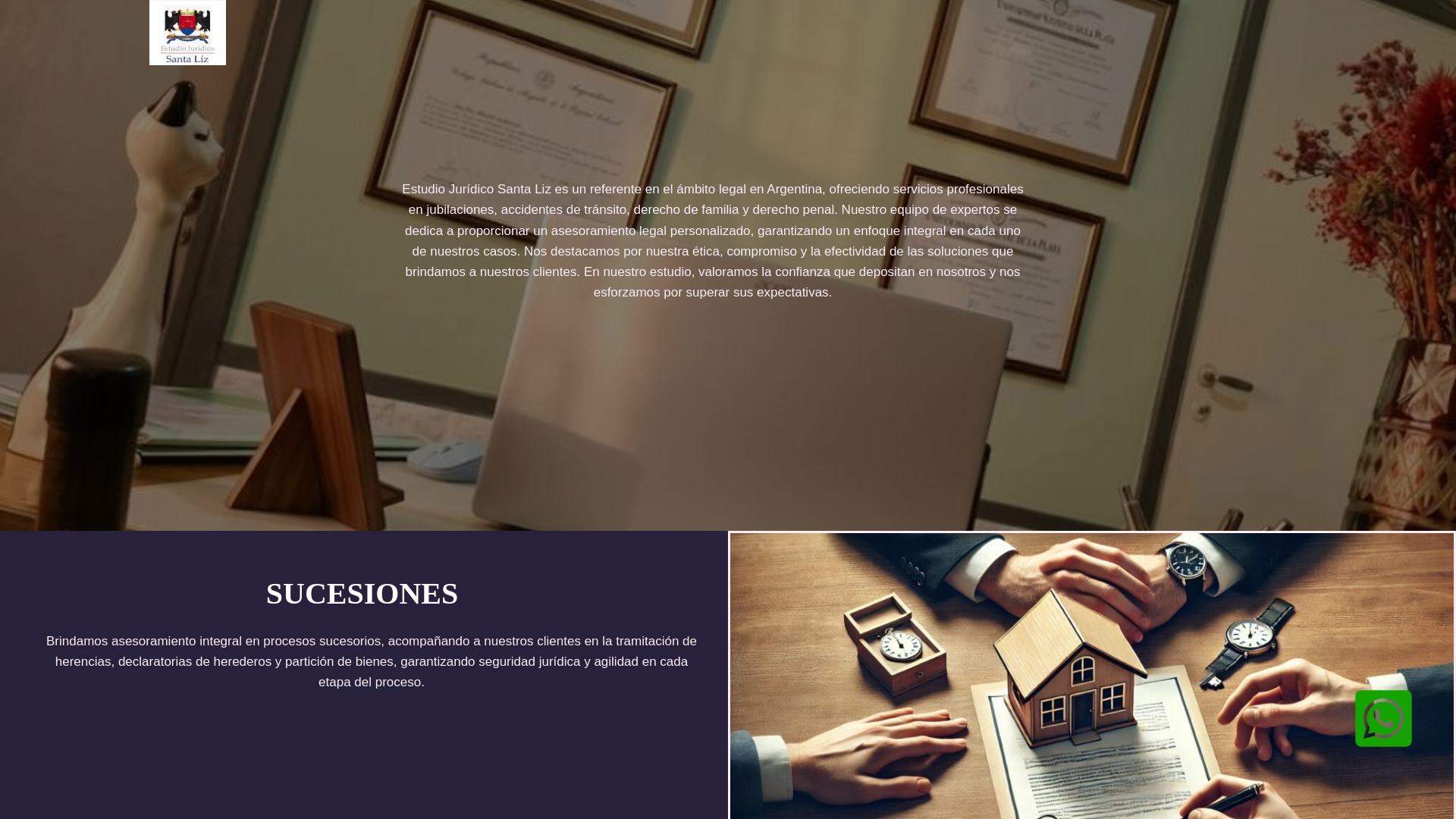 website screenshot of https://estudiosantaliz.com.ar/