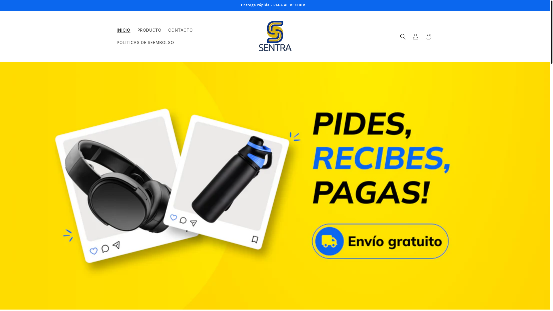 website screenshot of https://sentramarket.shop/