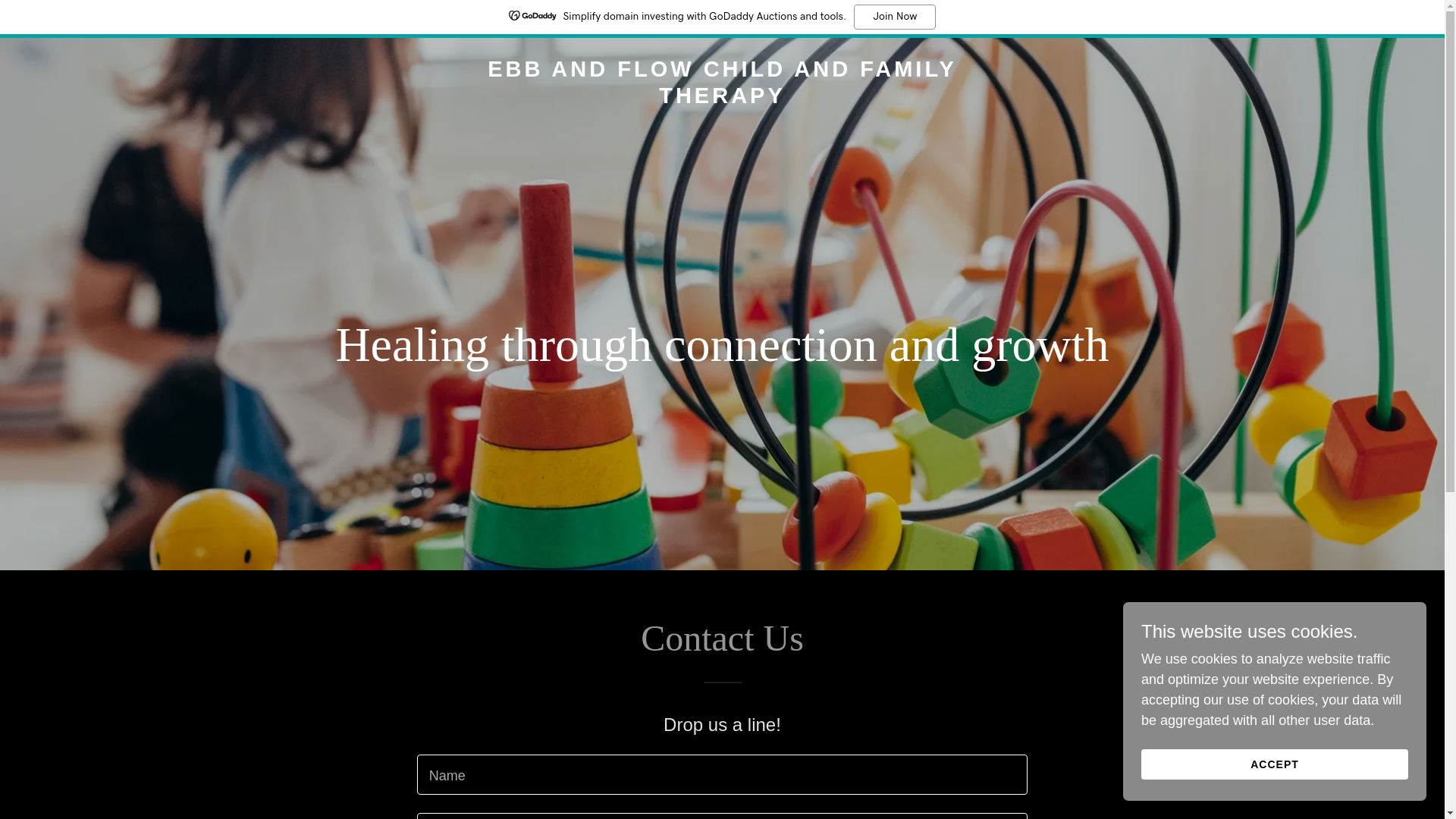 website screenshot of https://ebbandflowchildandfamilytherapy.com/