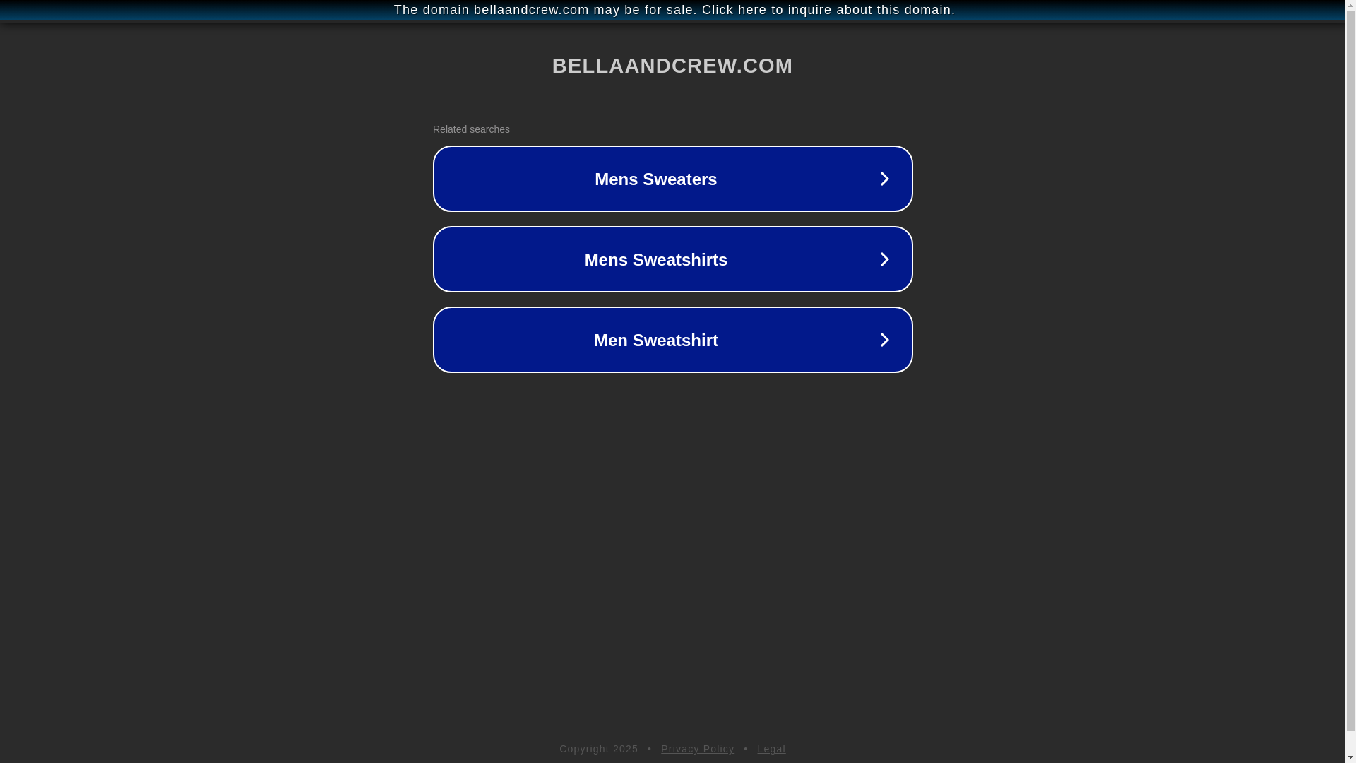website screenshot of https://bellaandcrew.com/