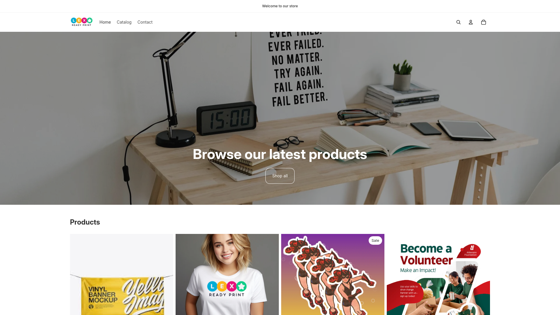 website screenshot of https://lexreadyprint.shop/