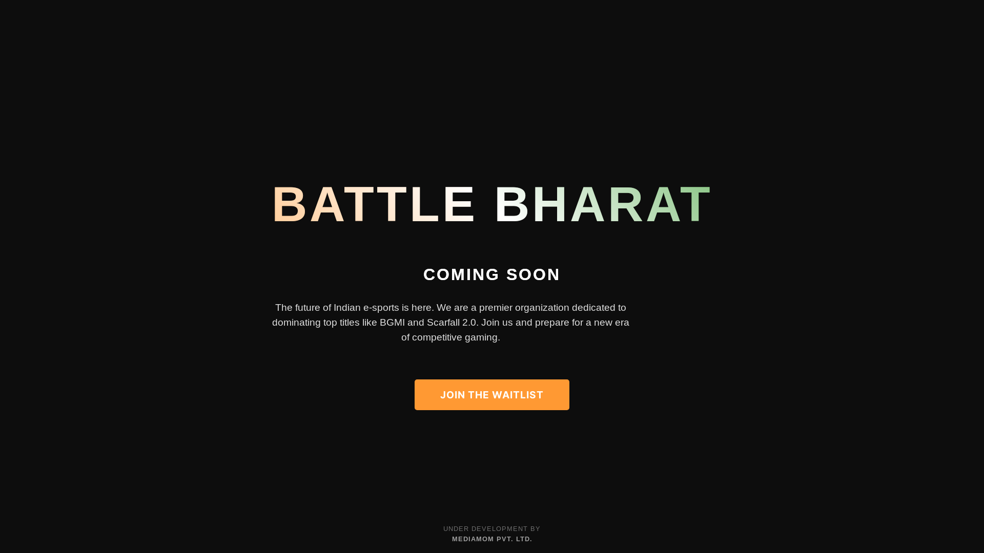 website screenshot of https://battlebharat.site/