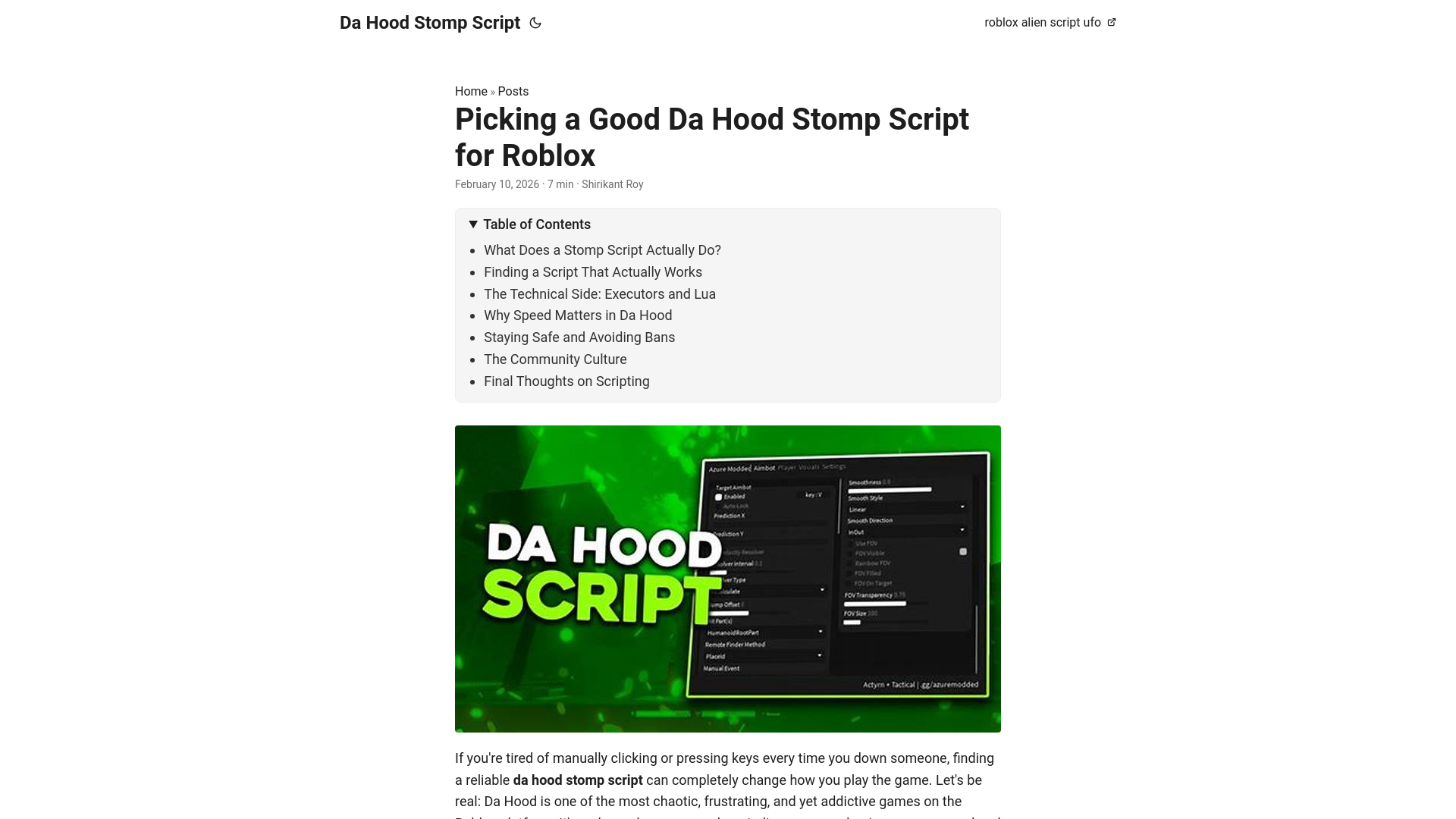 website screenshot of https://da-hood-stomp-script.pages.dev/