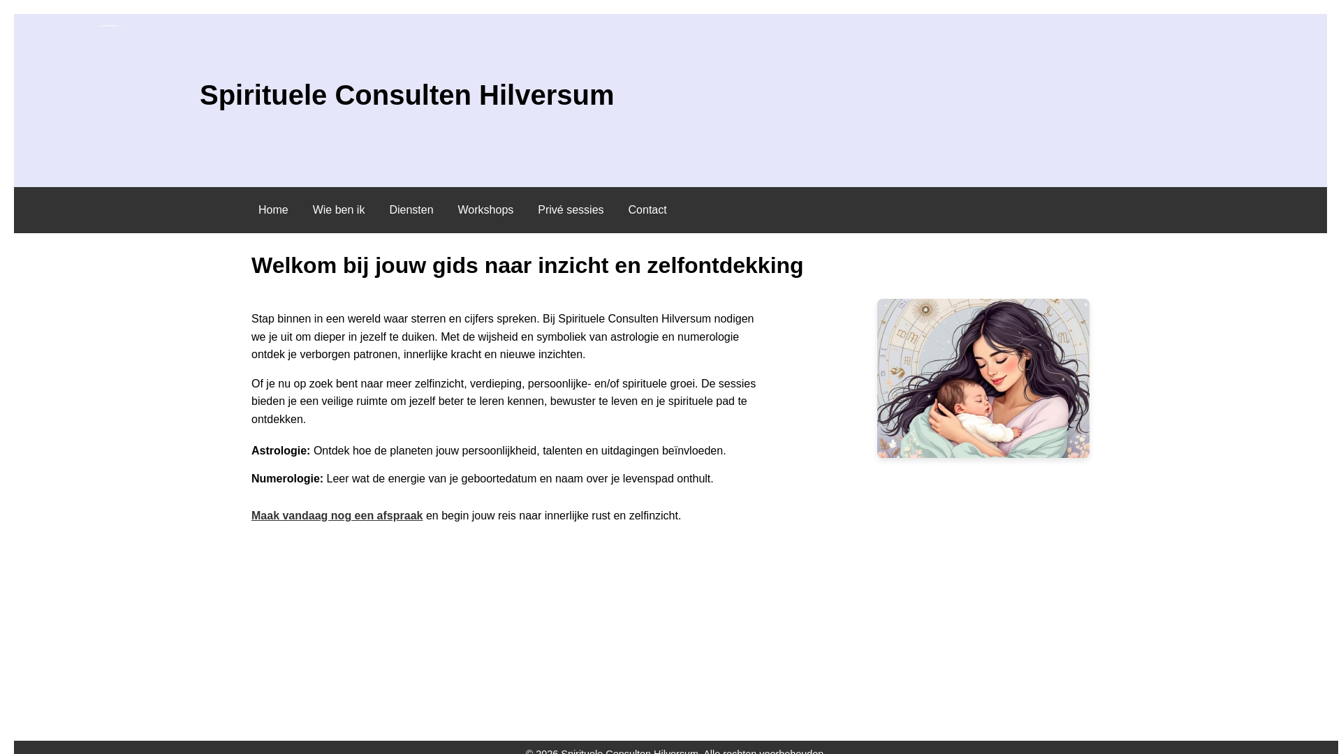 website screenshot of https://spiritueleconsultenhilversum.nl/