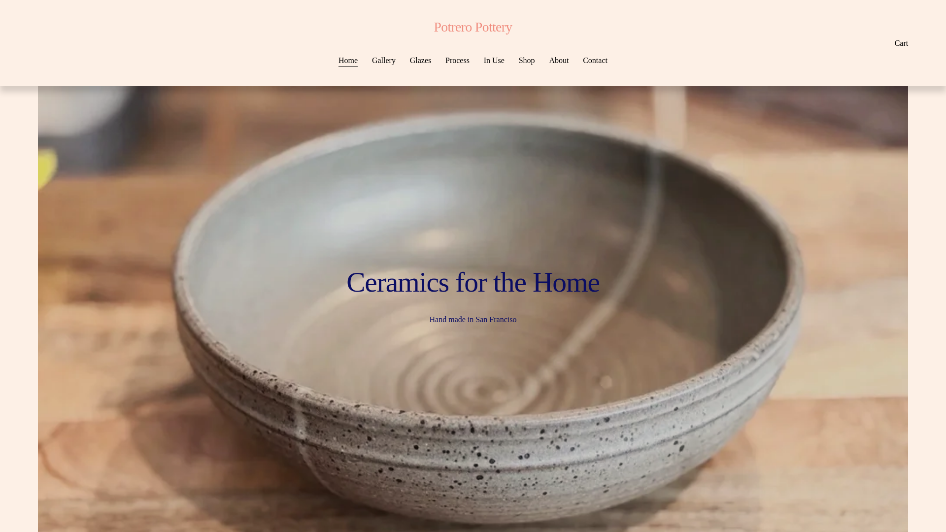website screenshot of https://potreropottery.com