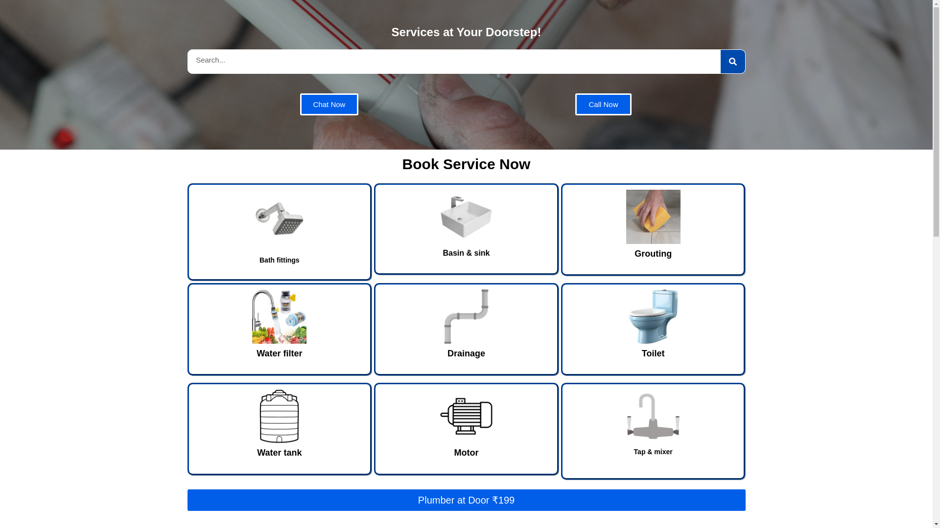 website screenshot of https://mdplumbingservice.in/