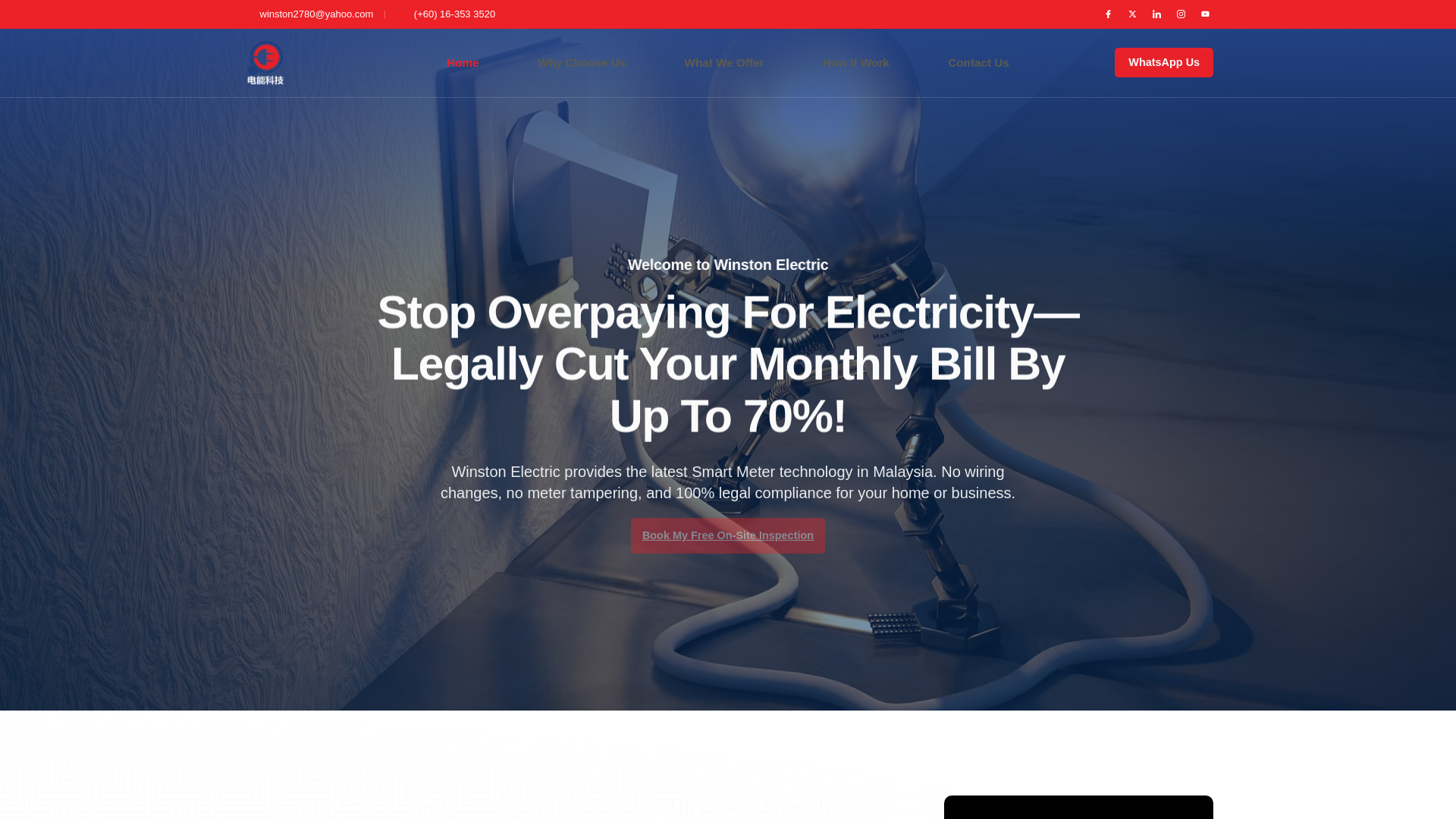 website screenshot of https://winstonelectricsave.com/