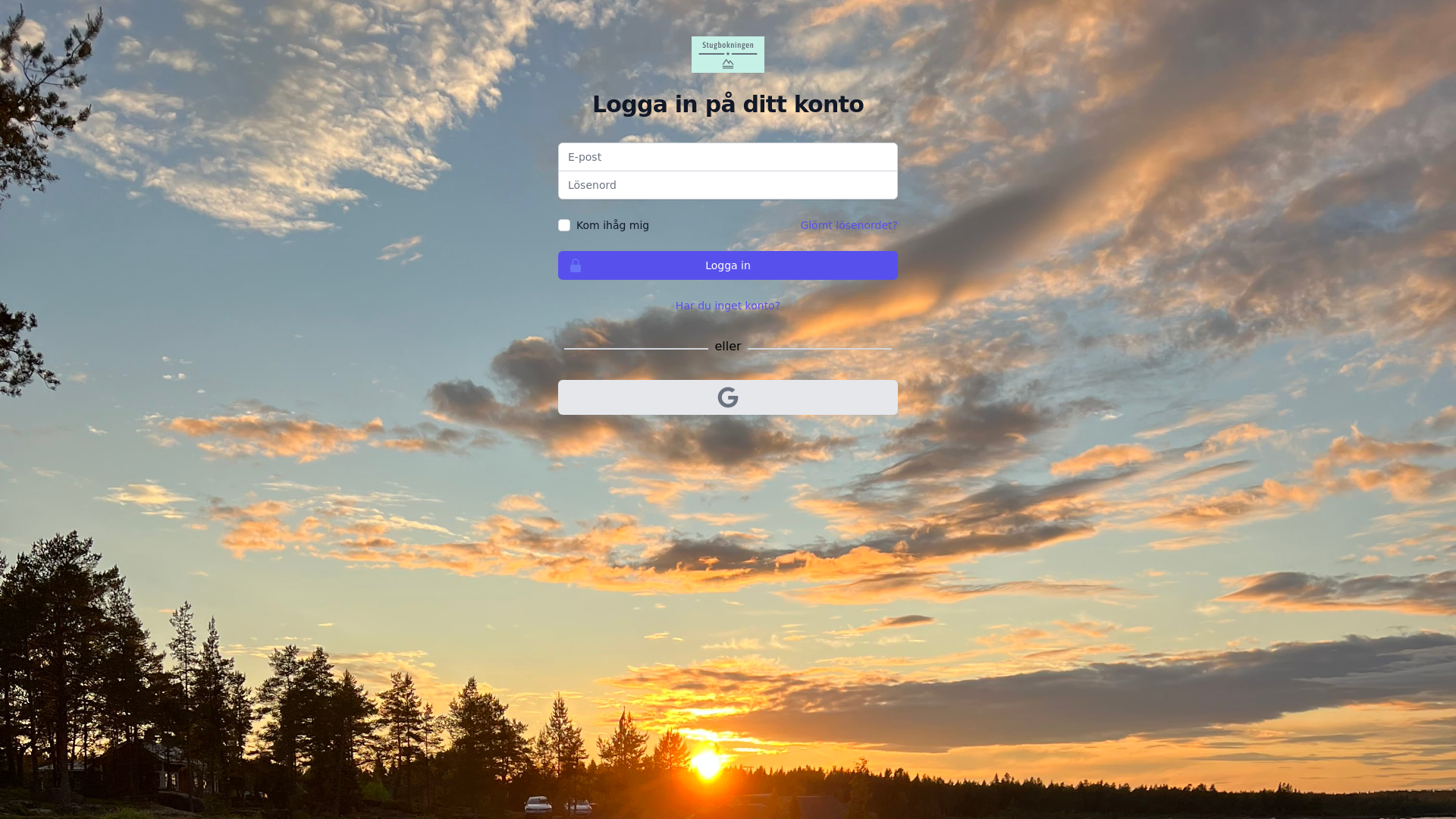 website screenshot of https://stugbokning-nas.pages.dev/