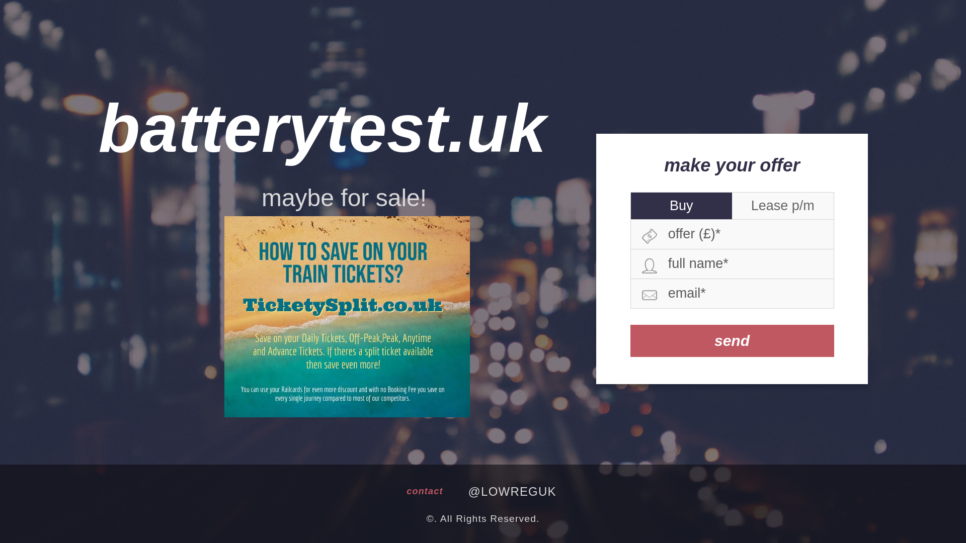 website screenshot of https://batterytest.uk