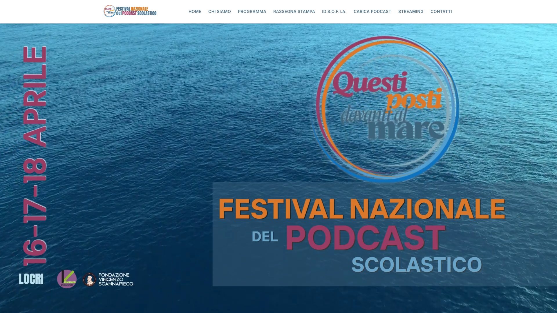 website screenshot of https://questipostidavantialmare.it