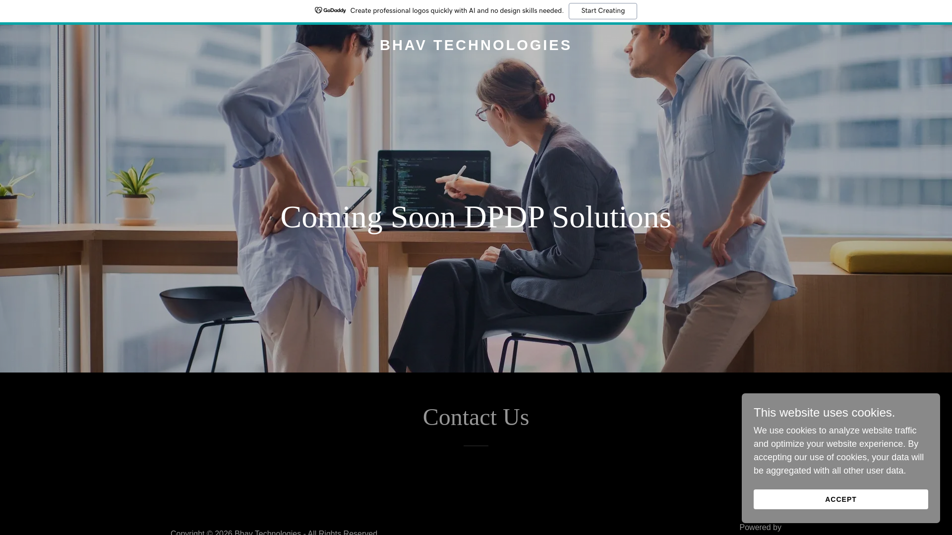 website screenshot of https://bhavtechnologies.com