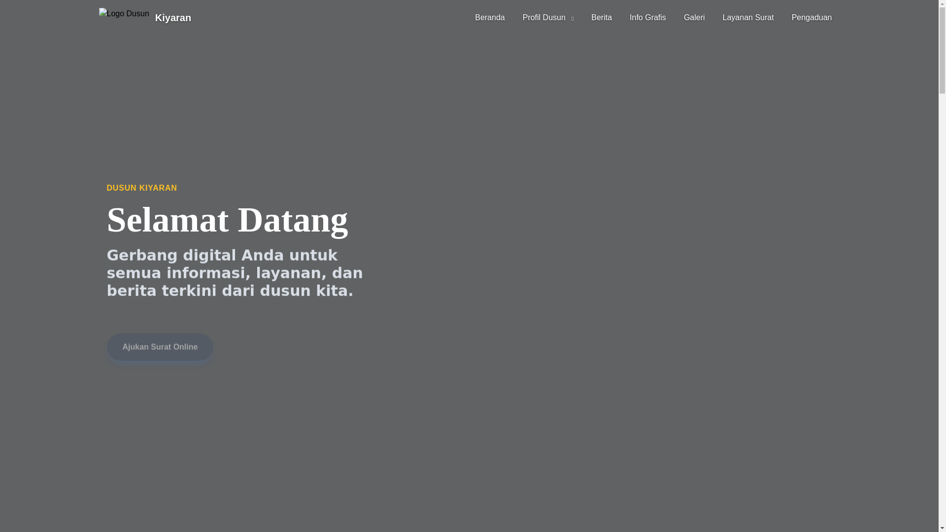 website screenshot of https://padukuhankiyaran.my.id/