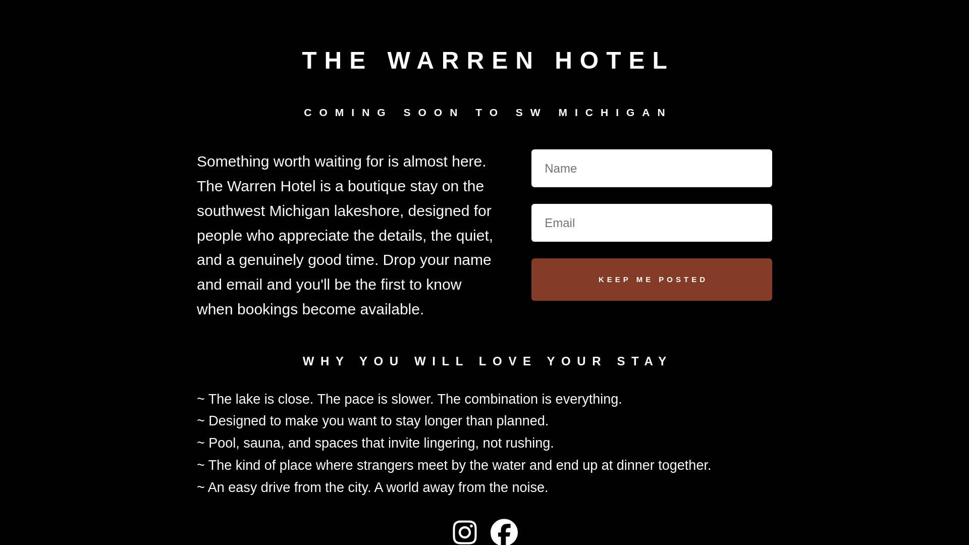 website screenshot of https://staythewarren.com/