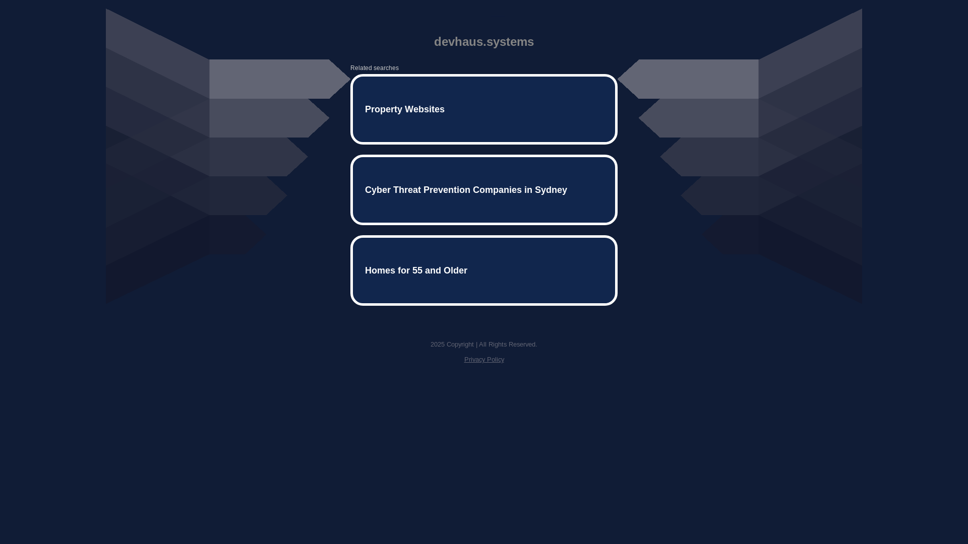 website screenshot of https://devhaus.systems/