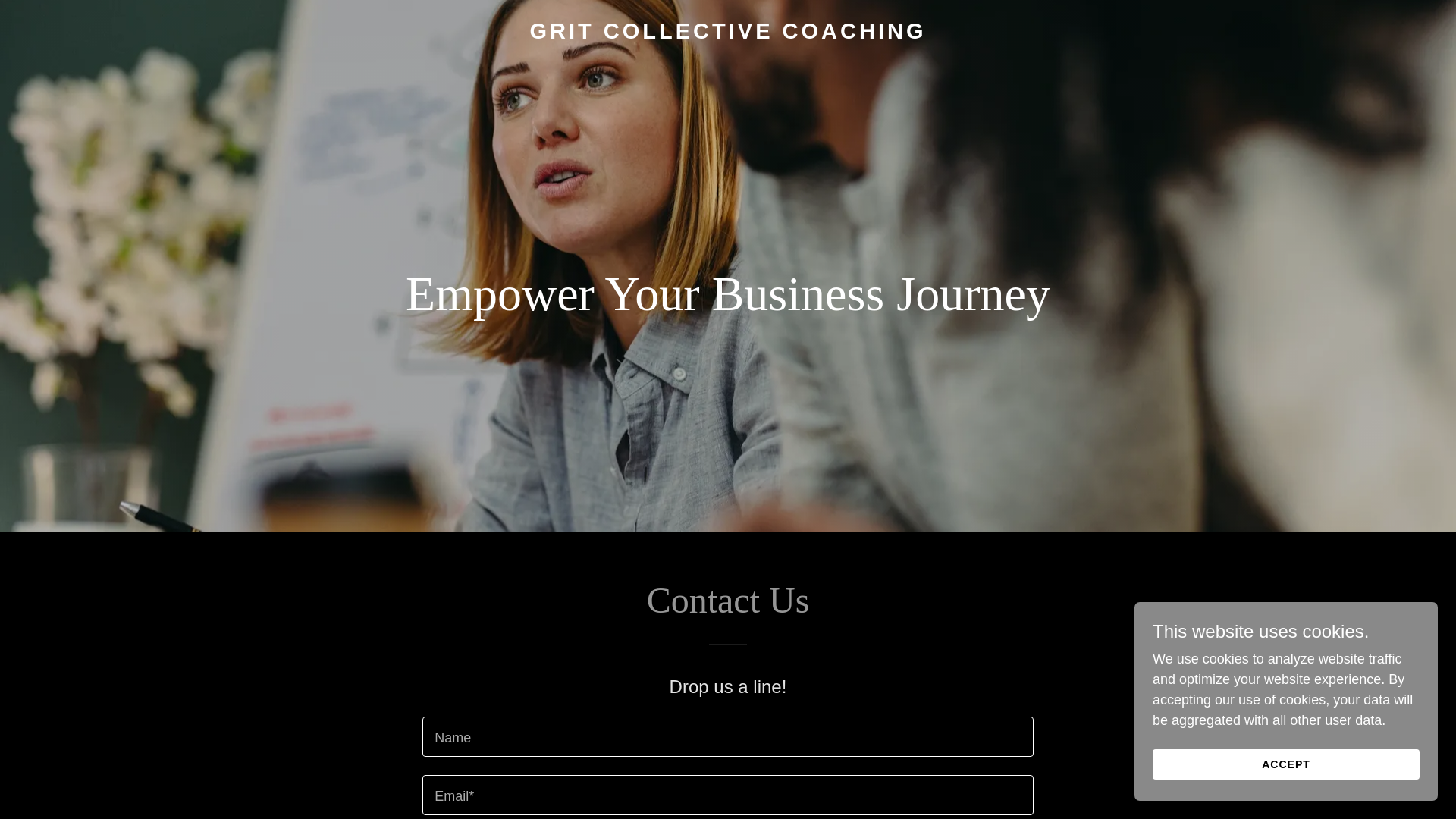 website screenshot of https://gritcollectivecoaching.com/