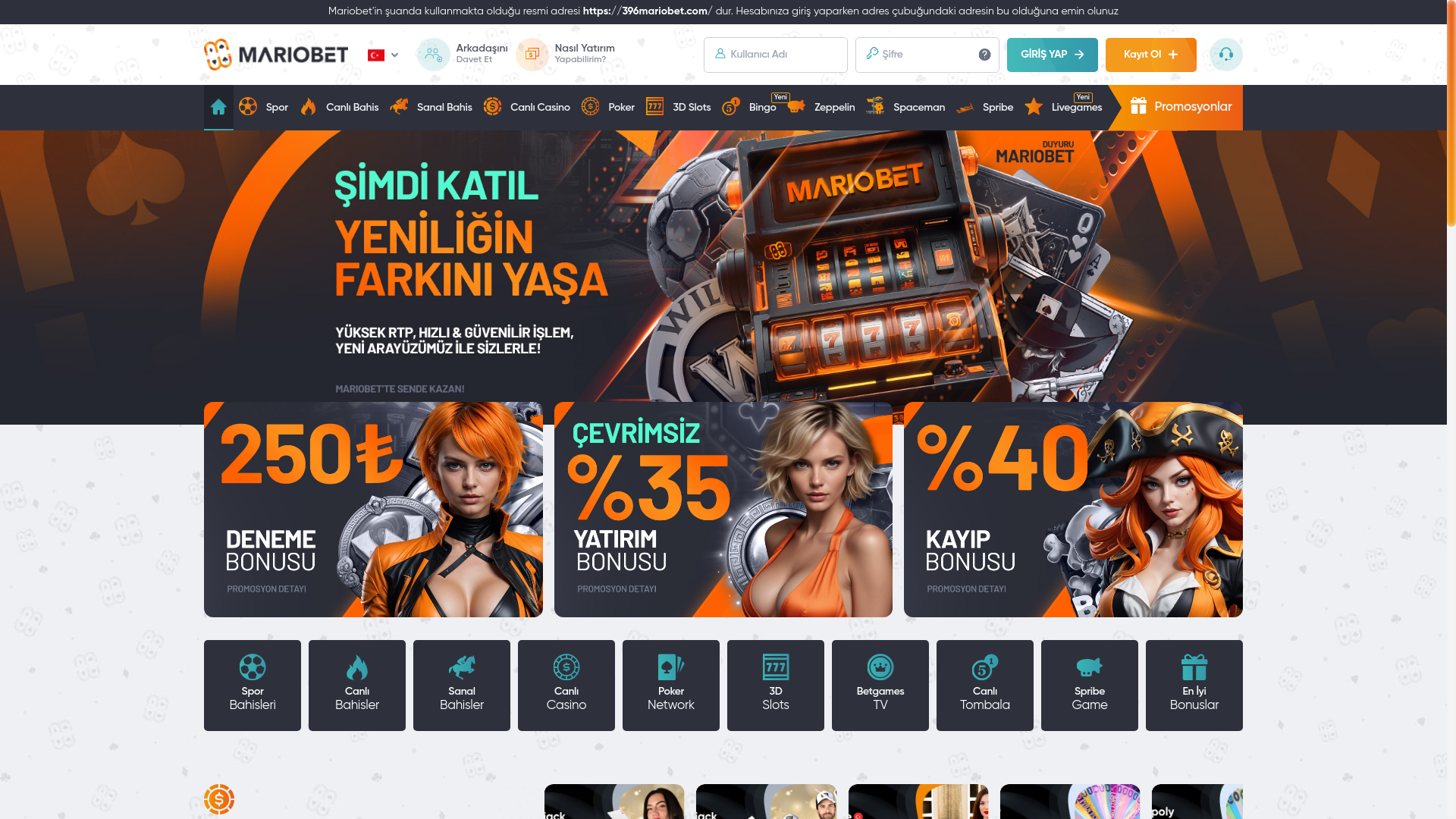 website screenshot of https://398mariobet.com/