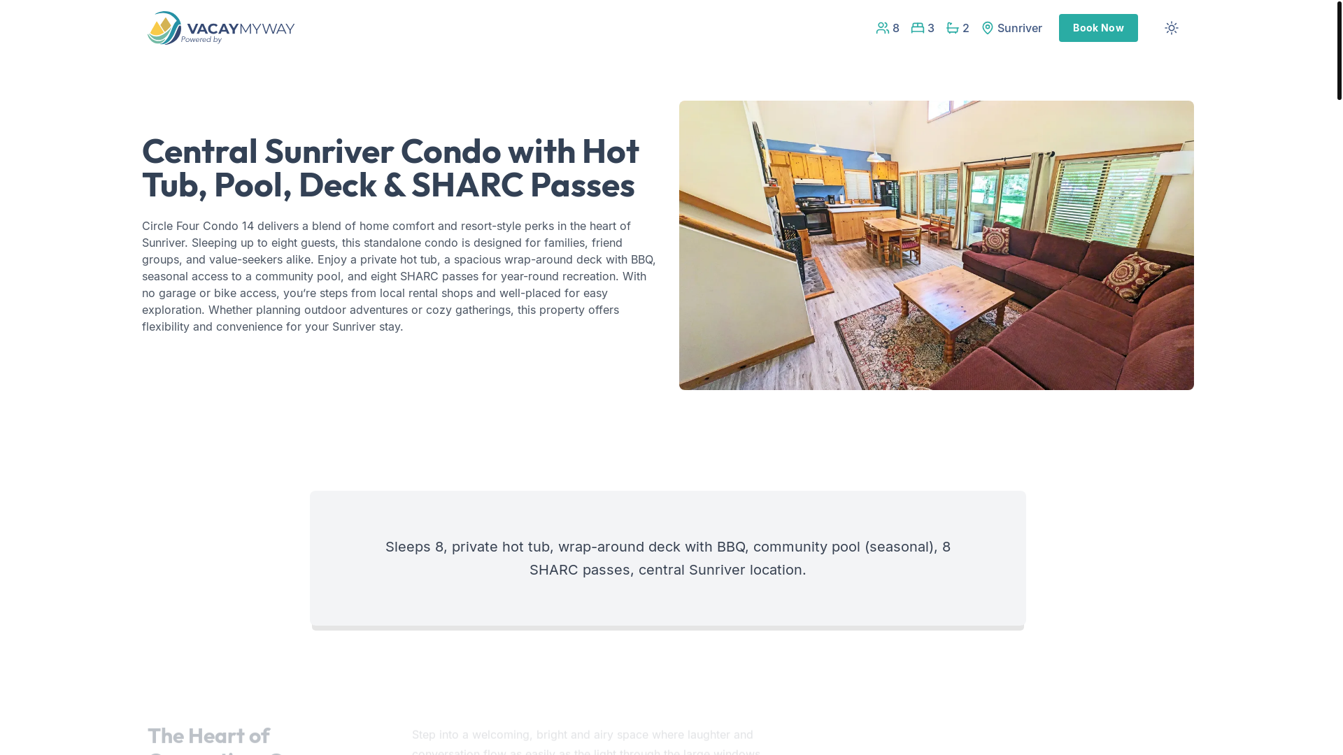 website screenshot of https://frugalsunriver.vacations/