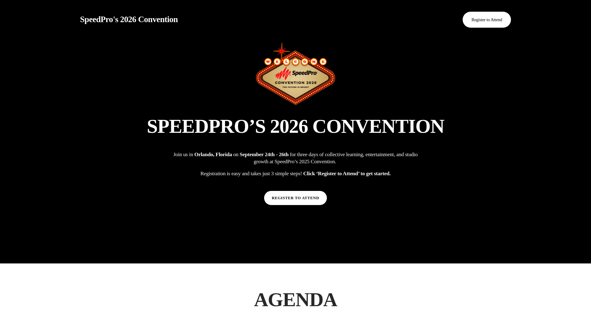 website screenshot of https://speedproconvention.com/
