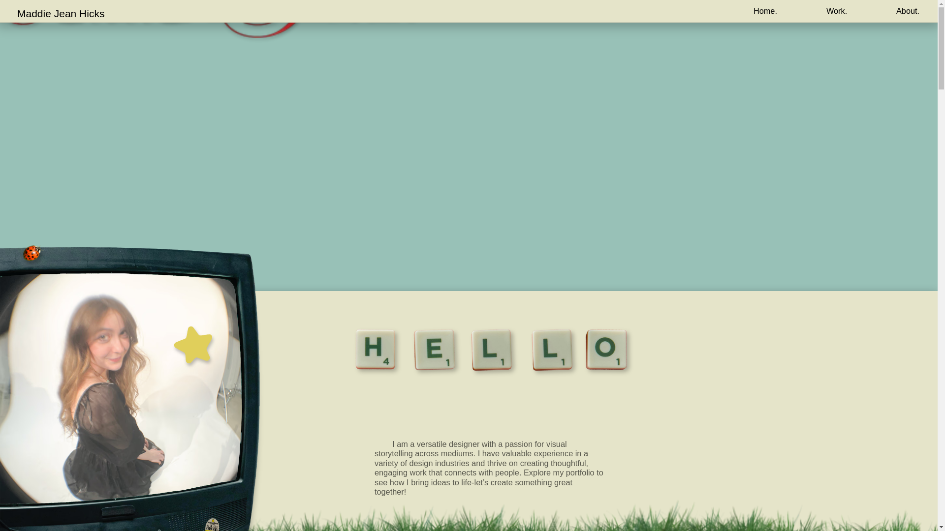 website screenshot of https://maddiejean.design/