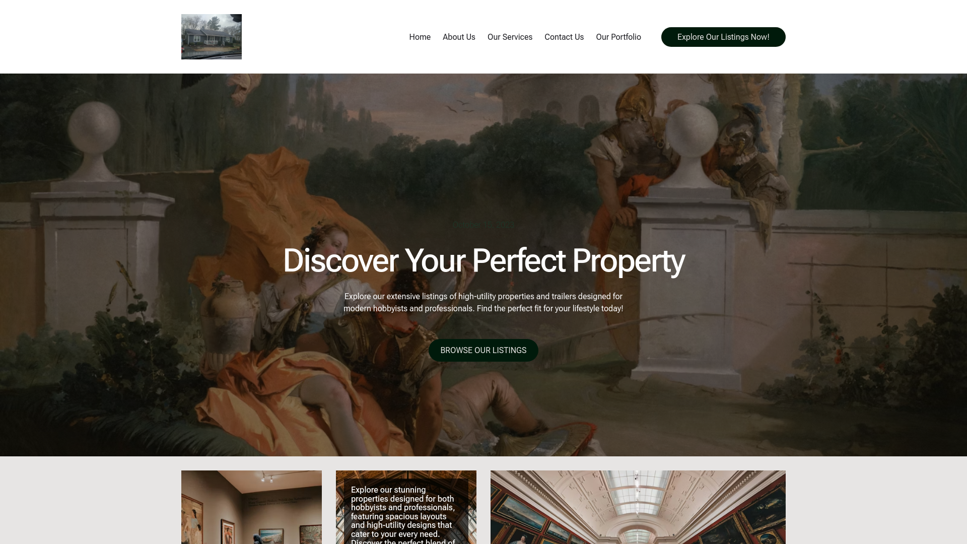 website screenshot of https://mgkrealestateandtrailers.com