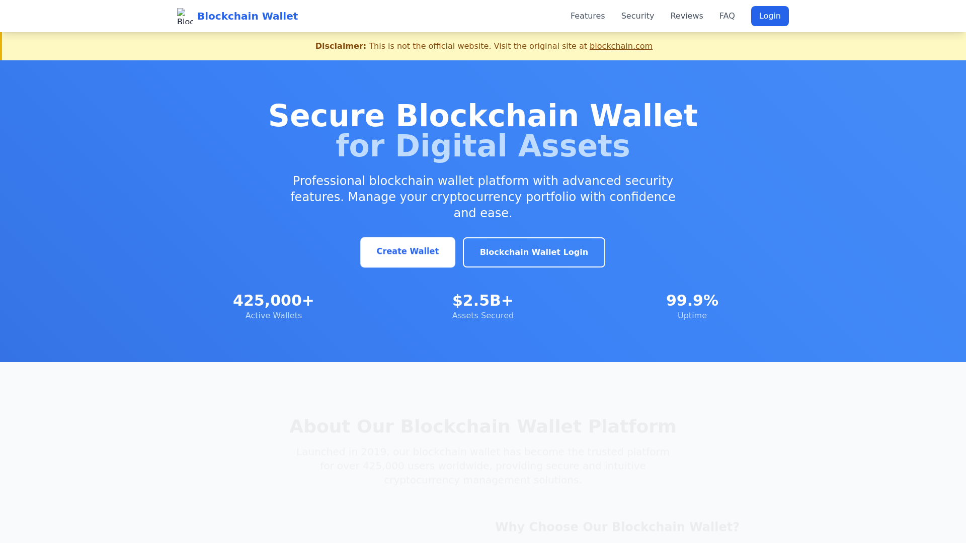 website screenshot of https://blockchain-wallet.co.com/