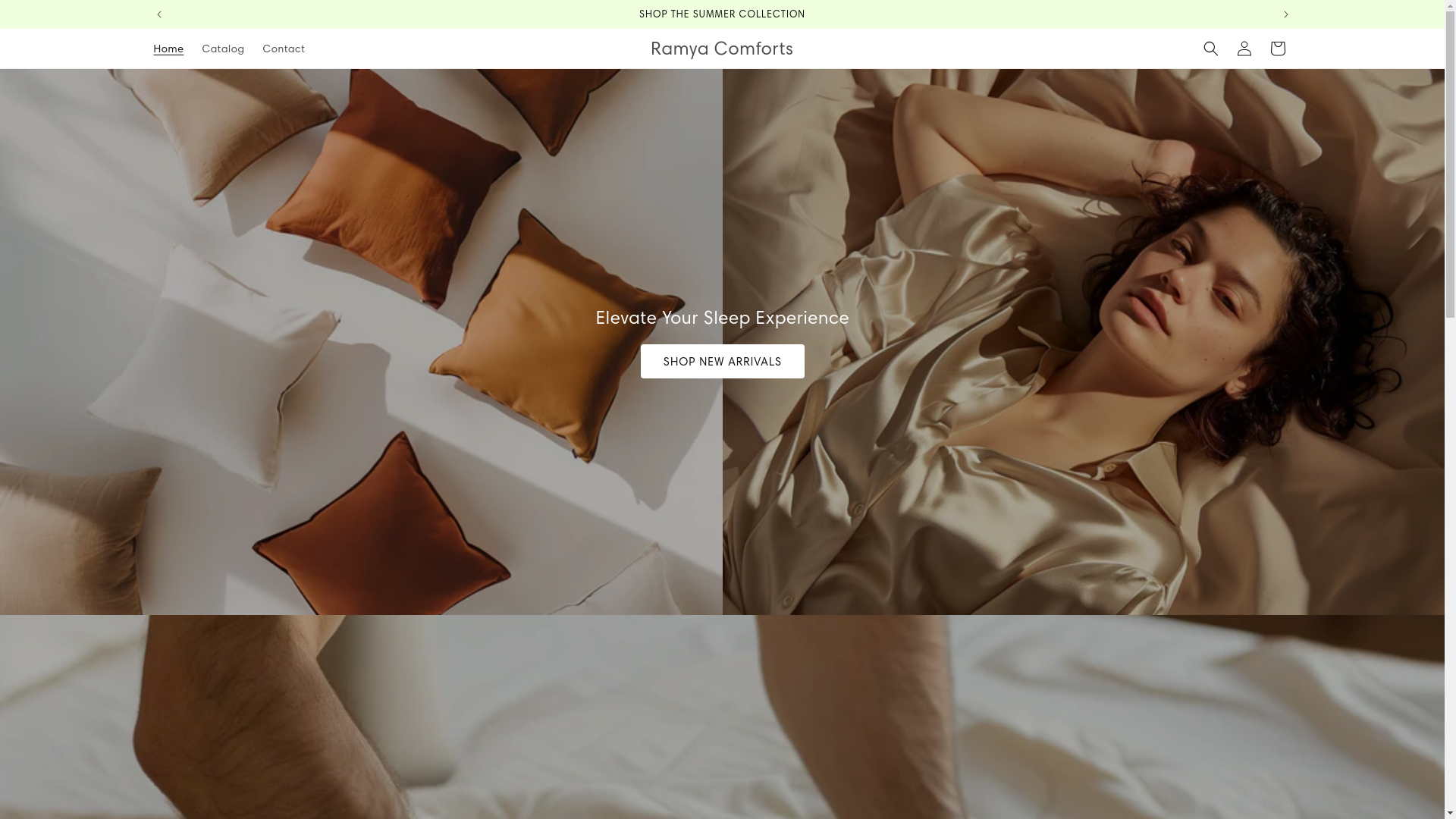 website screenshot of https://ramyacomfort.in/