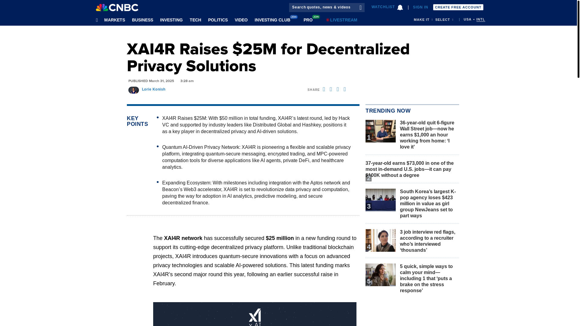 website screenshot of https://xai4r-cnbctv.com/