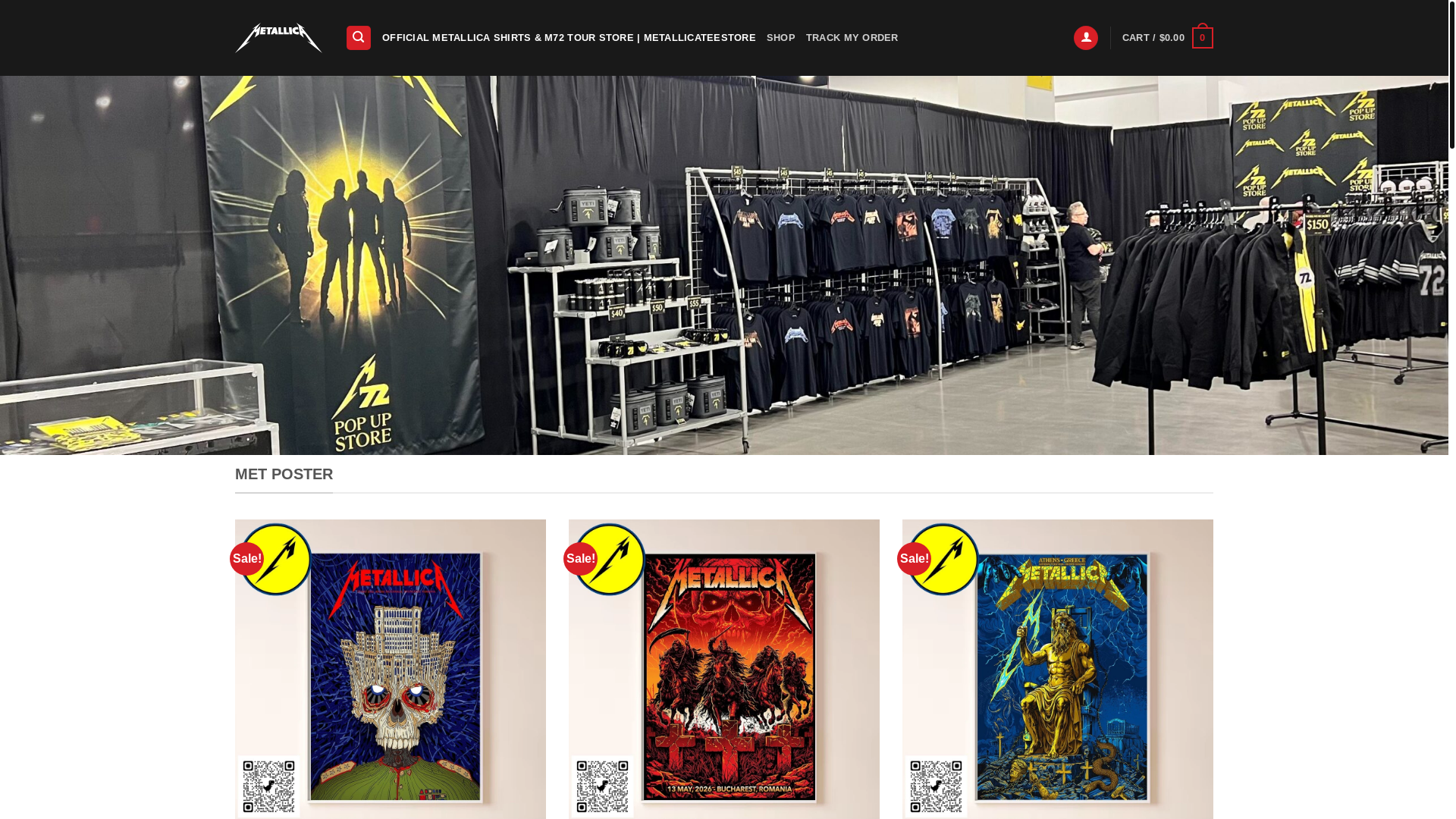 website screenshot of https://metallicateestore.com/
