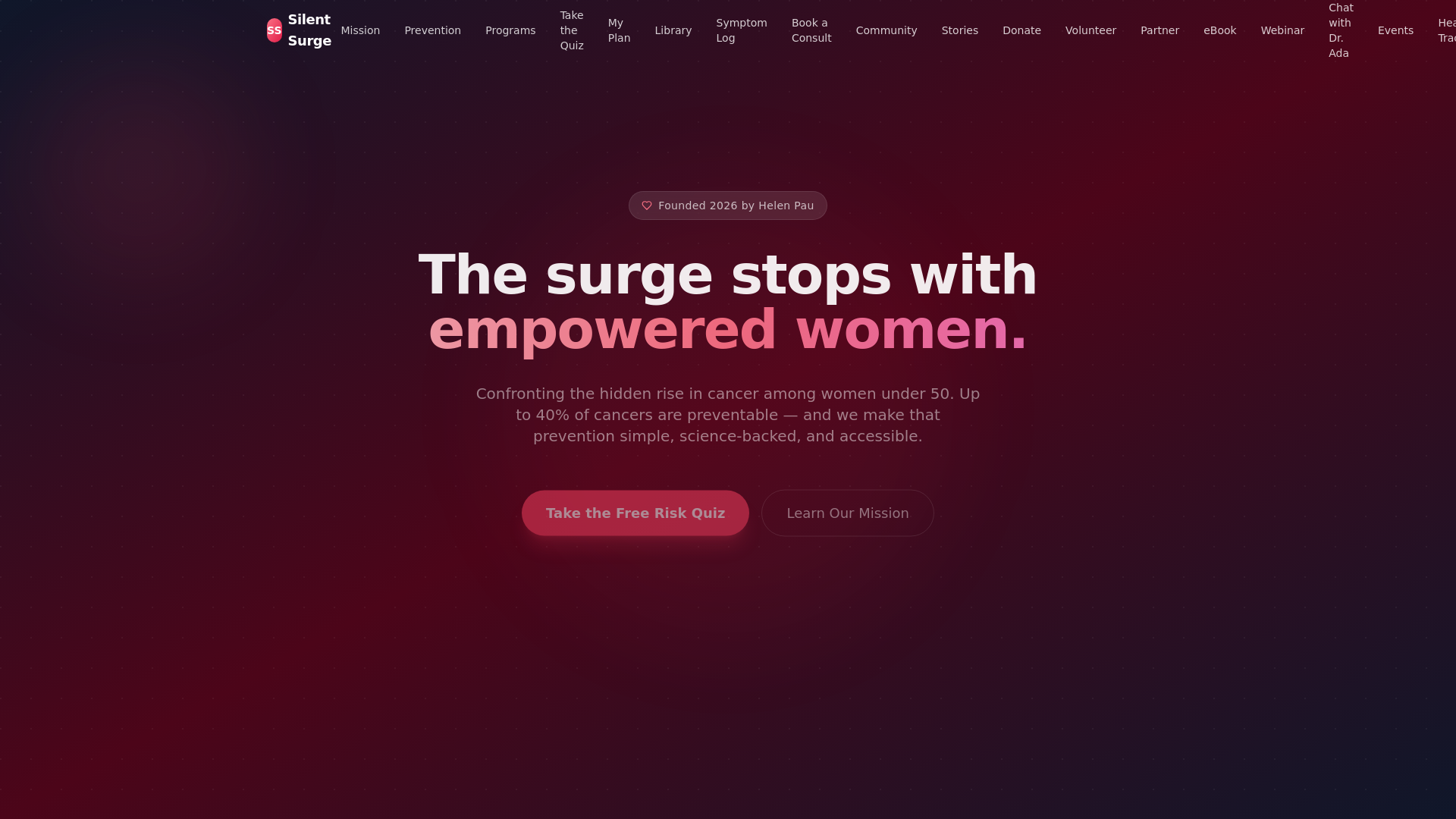 website screenshot of https://silent-surge-foundation.com/