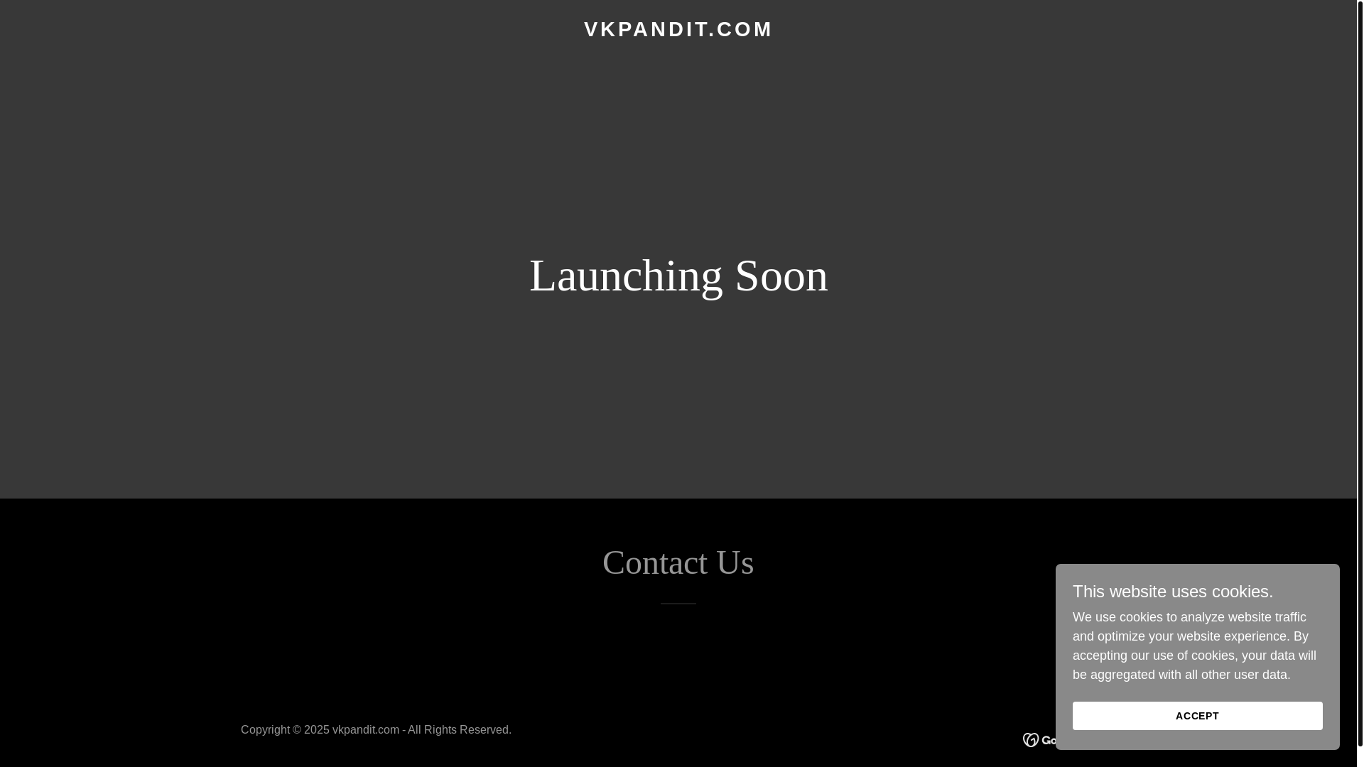website screenshot of https://vkpandit.com/