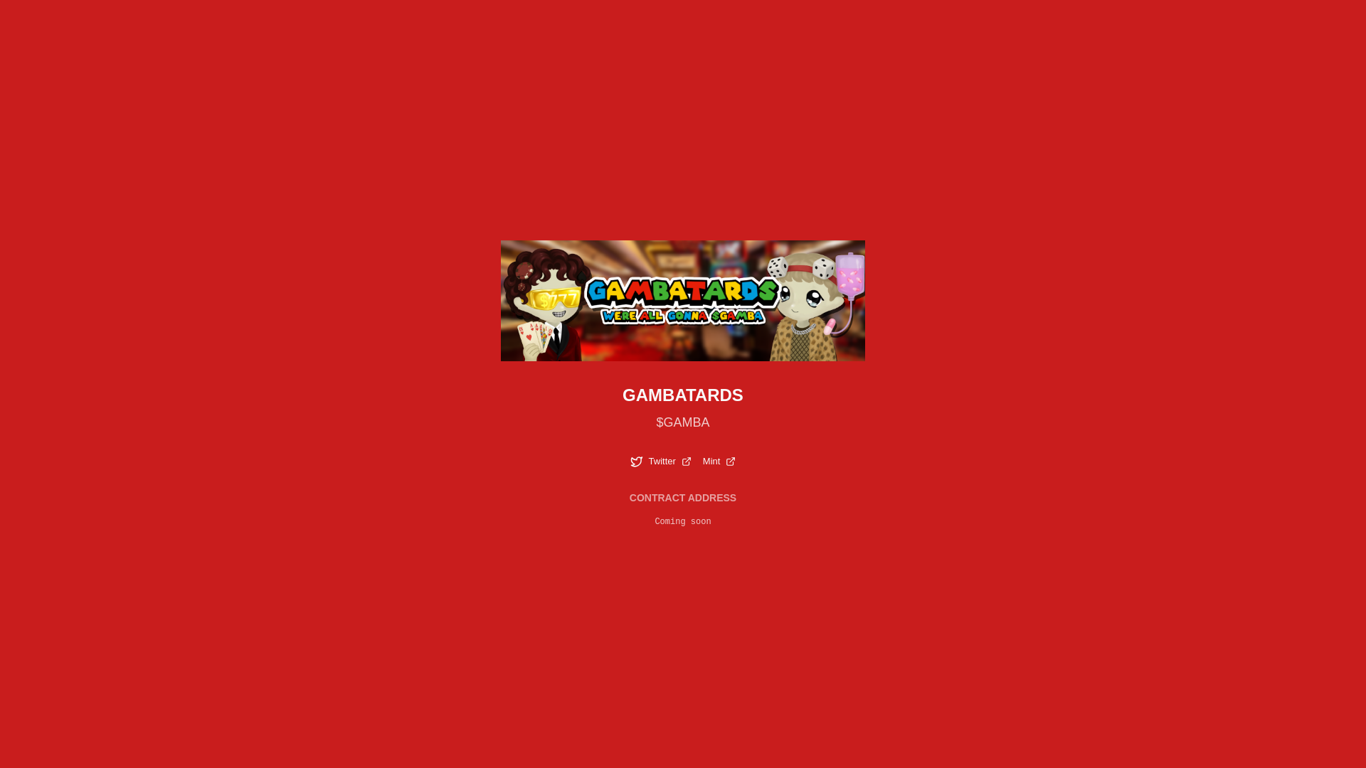 website screenshot of https://gambatards.fun/