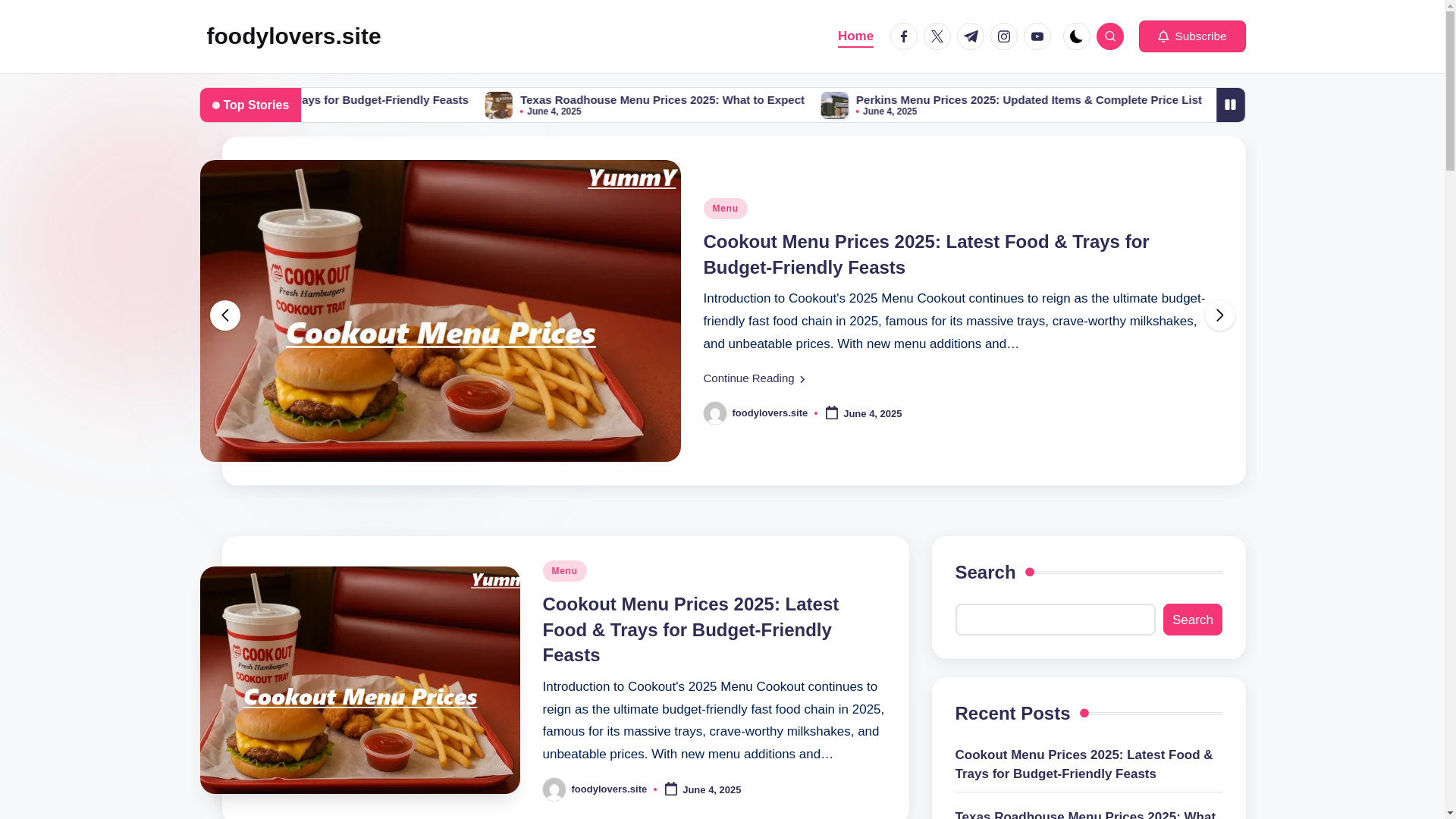 website screenshot of https://foodylovers.site/