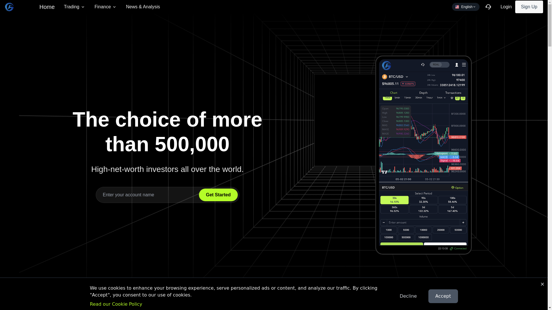website screenshot of https://gchainfi.vip/