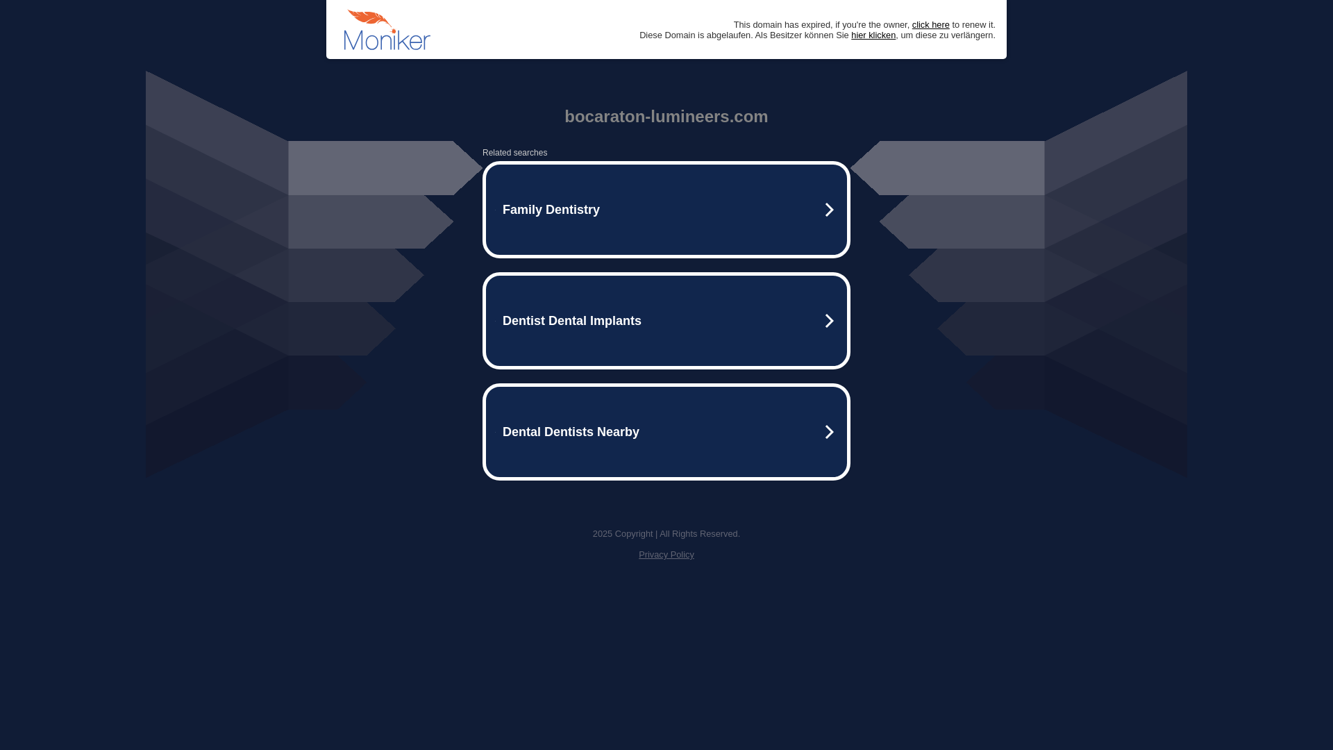 website screenshot of https://bocaraton-lumineers.com/