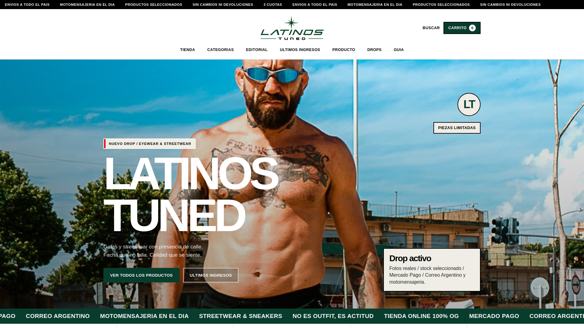 website screenshot of https://latinostuned.com/