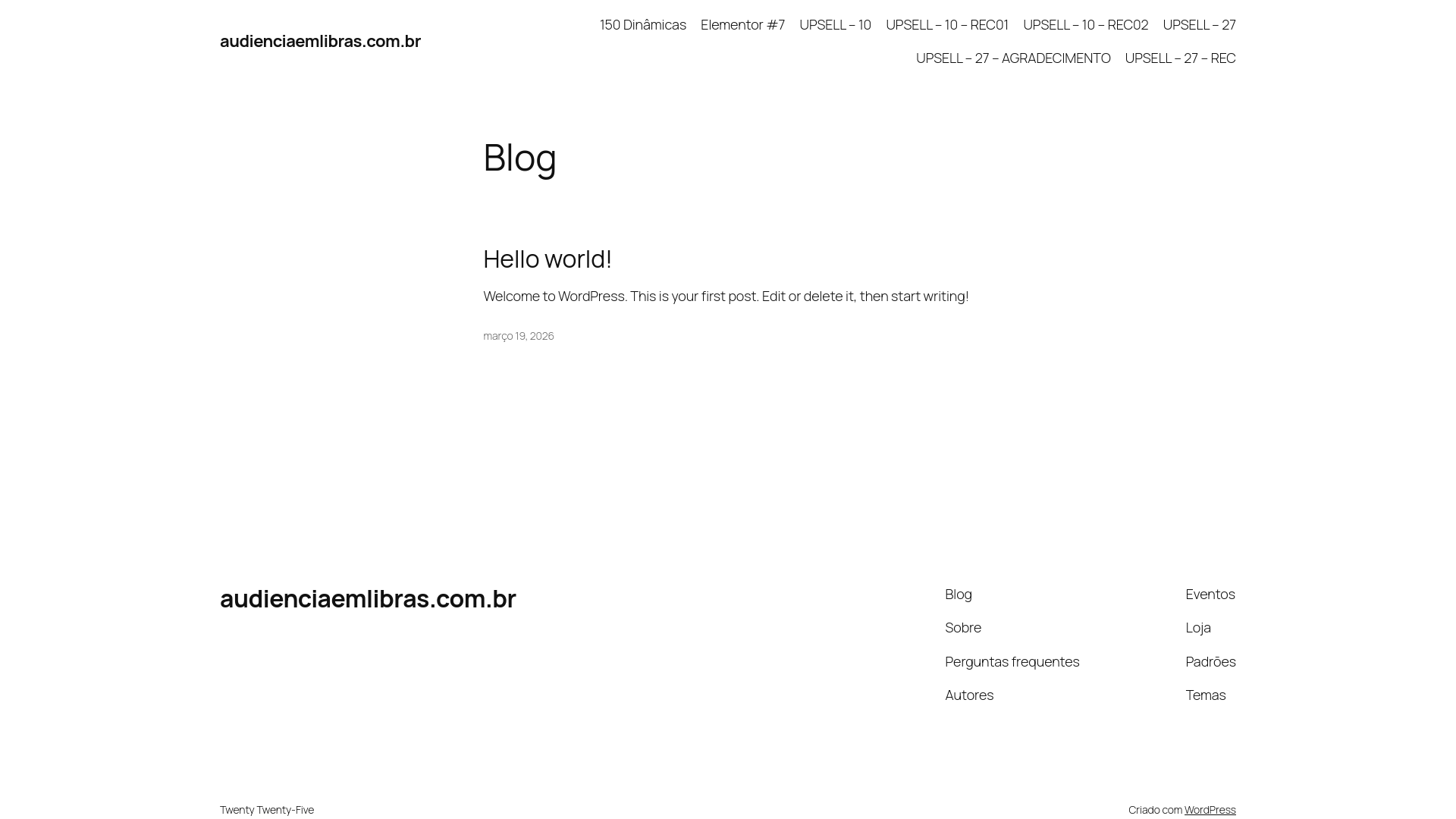 website screenshot of https://audienciaemlibras.com.br/