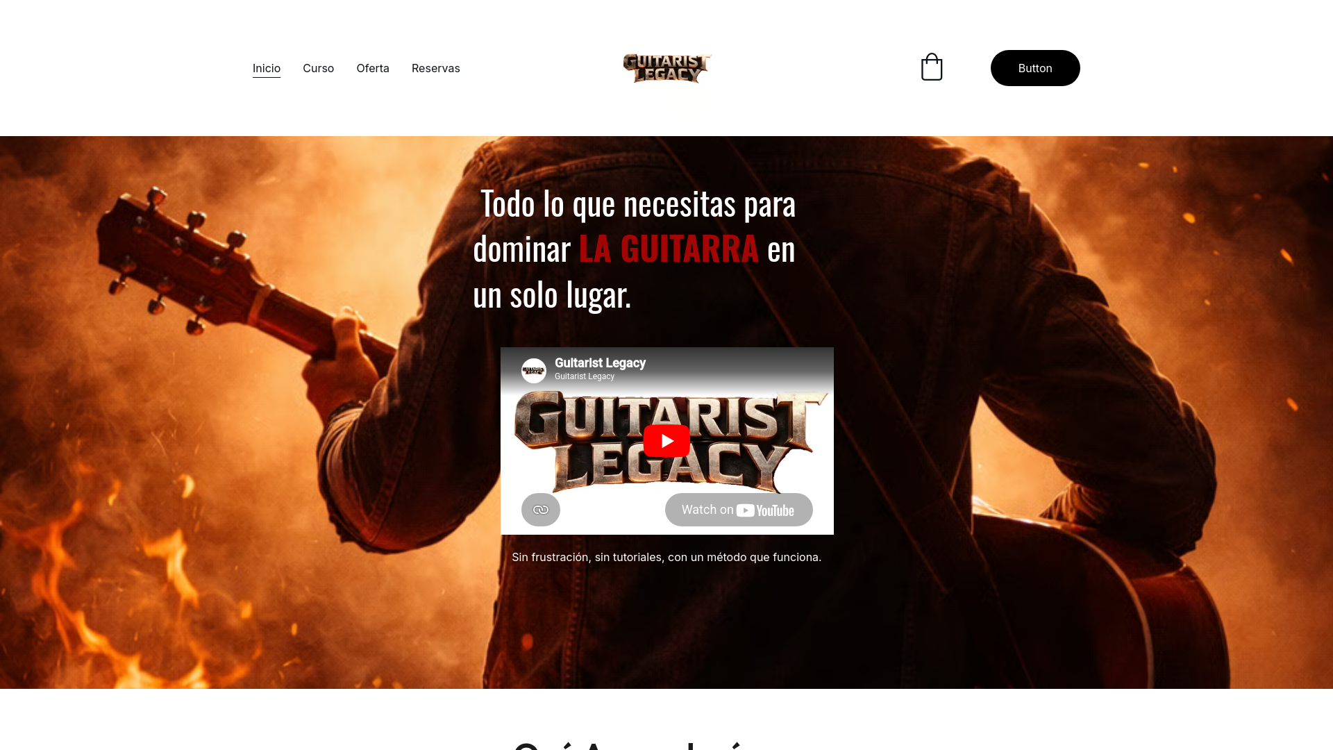 website screenshot of https://guitaristlegacy.com