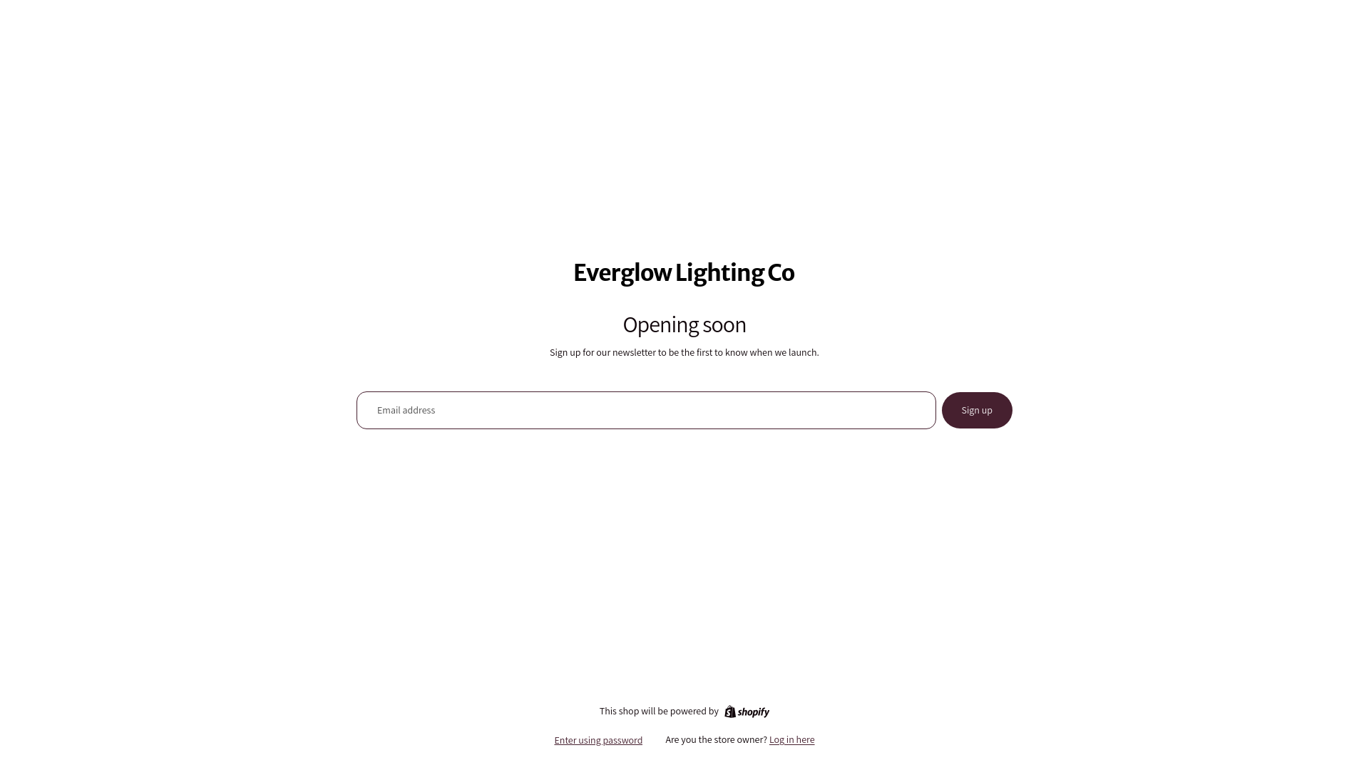 website screenshot of https://everglowlightingbypam.com/